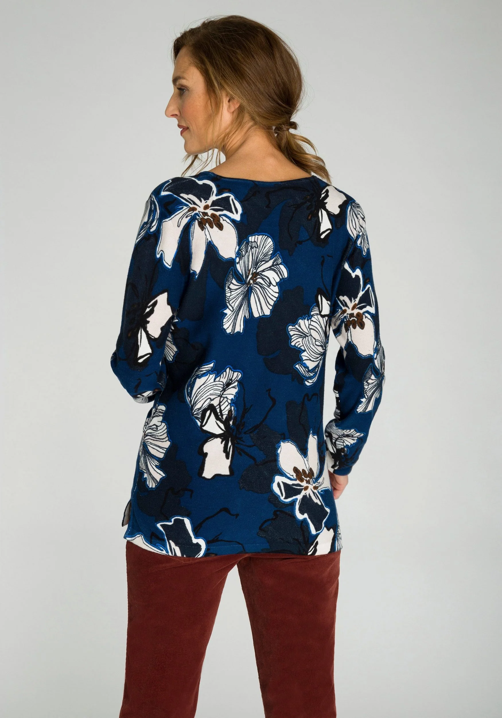 Flower Print Pullover
