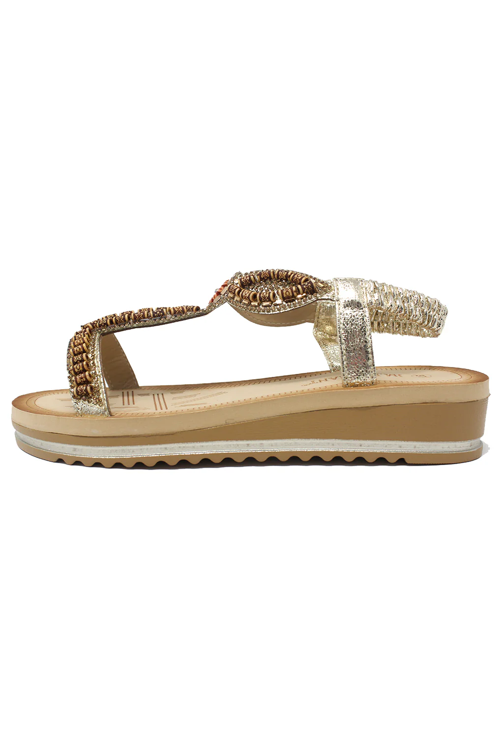 Gold Wedge Sandal-2