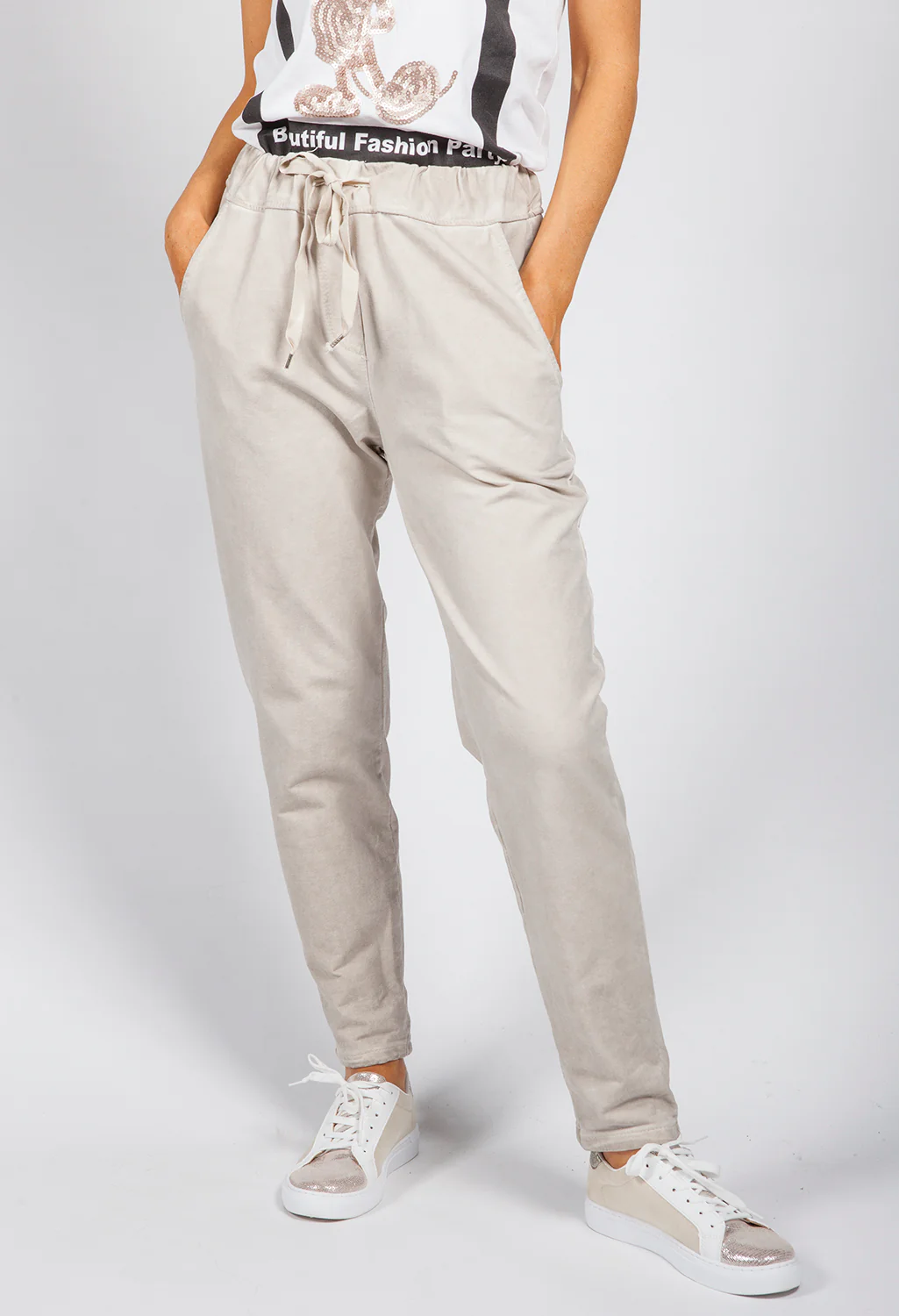 Beige Joggers