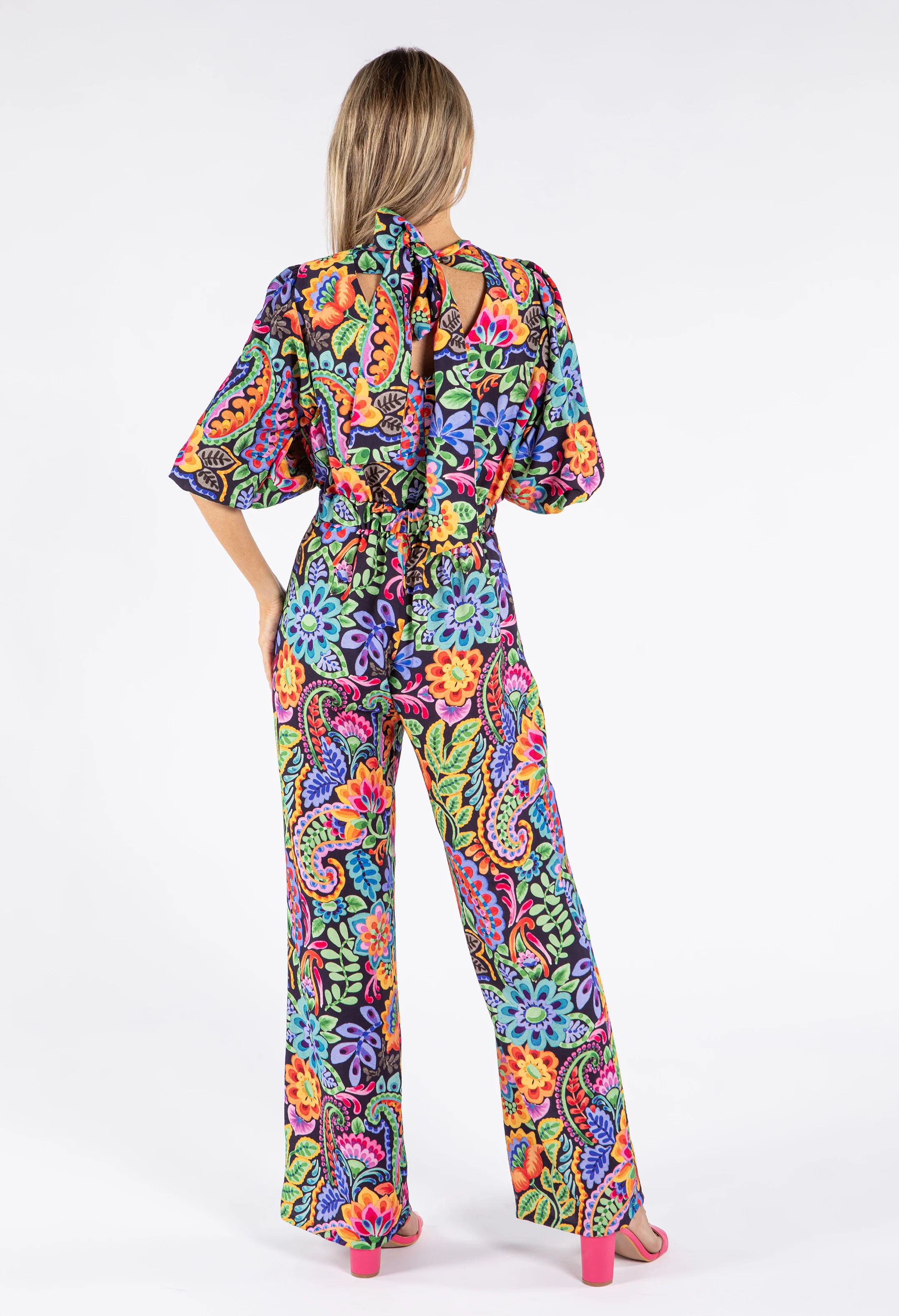 Floral Open Back Jumpsuit