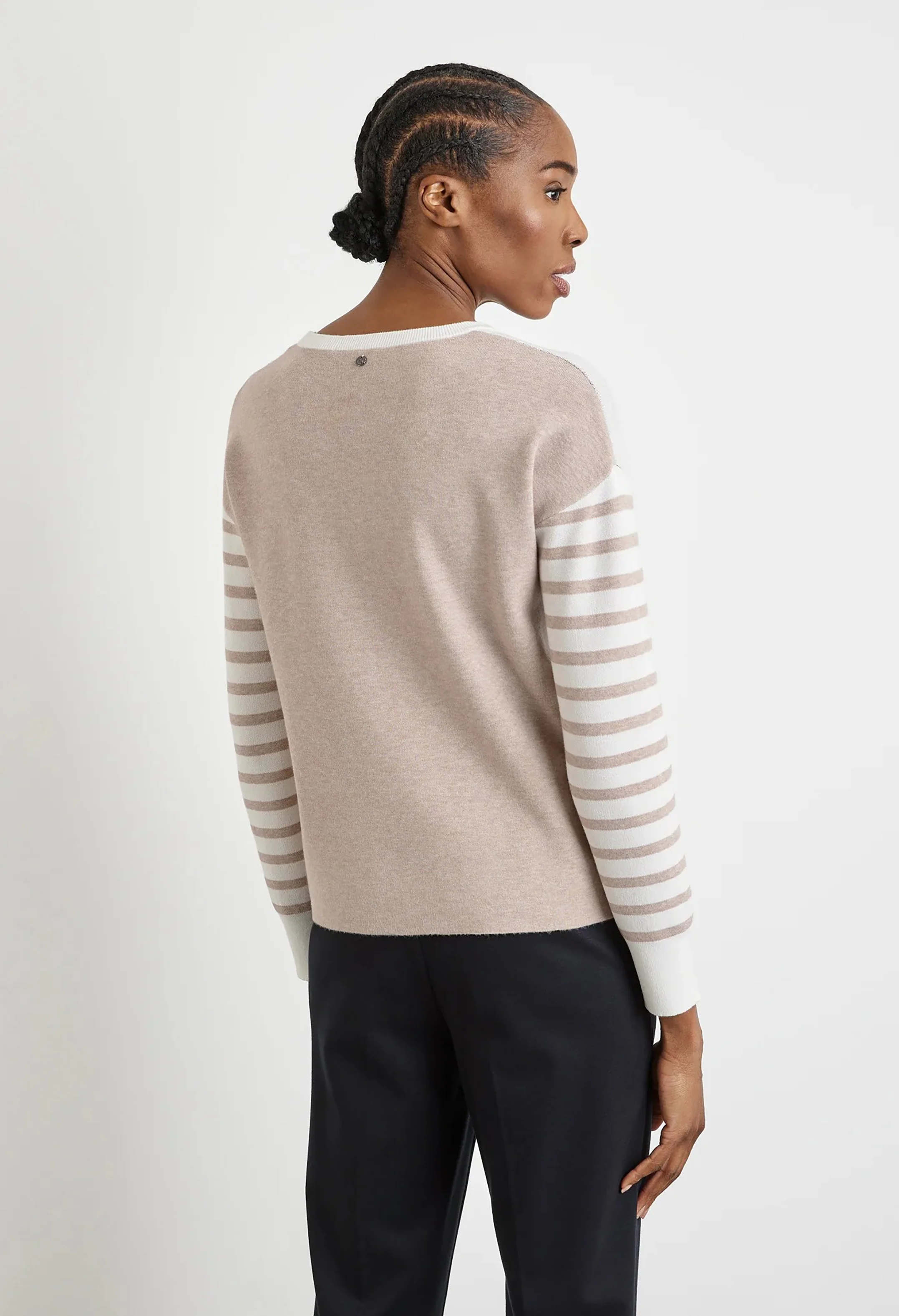 Flamingo Motif Fine Knit Jumper