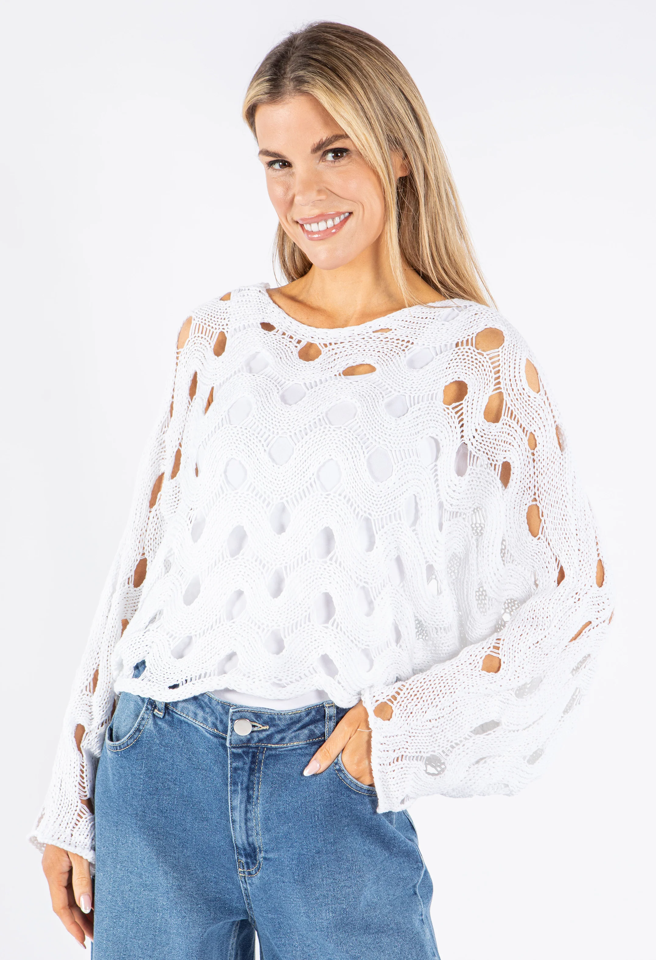 Open Work Knit Jumper