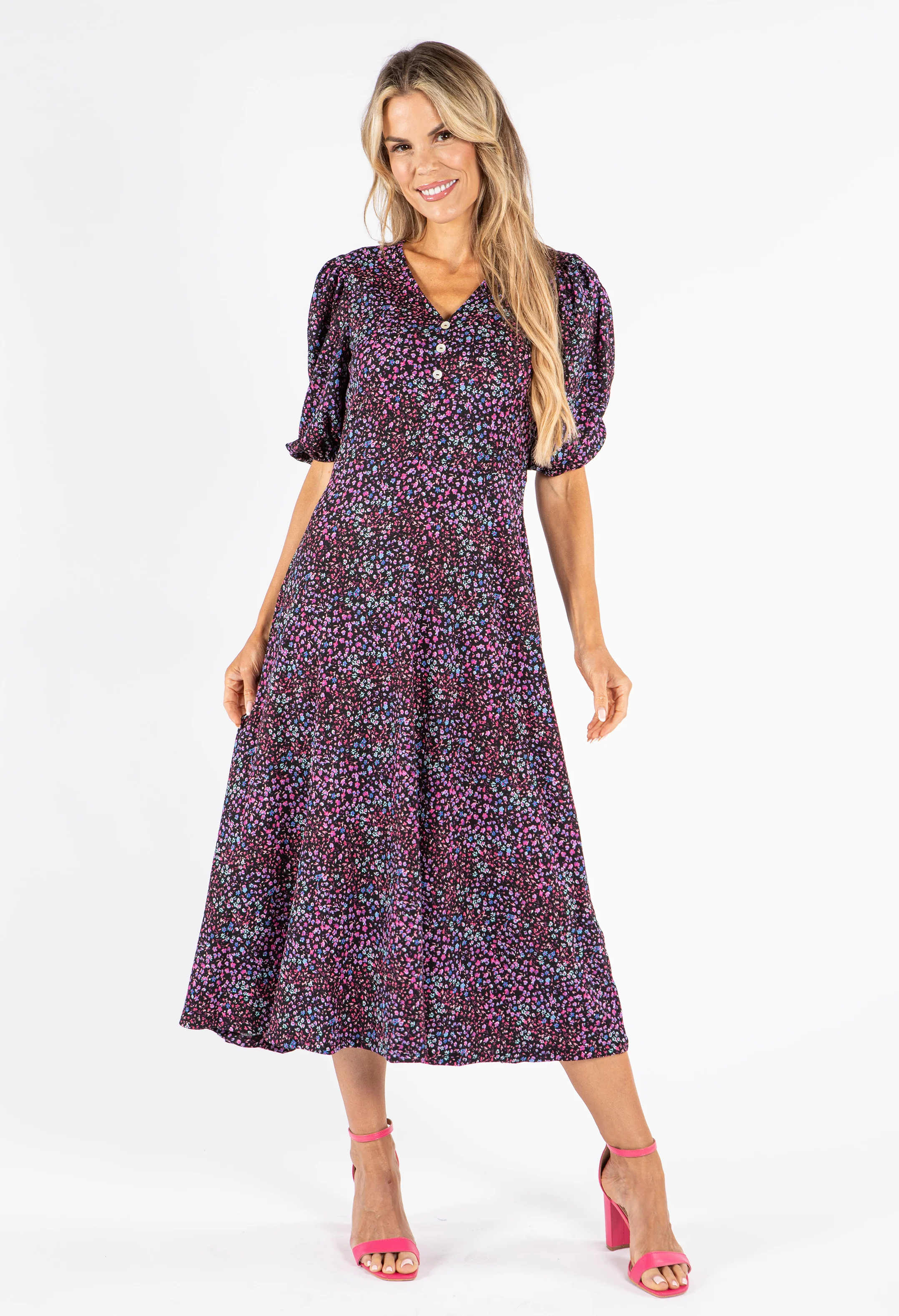 Miami Ditsy Print Dress