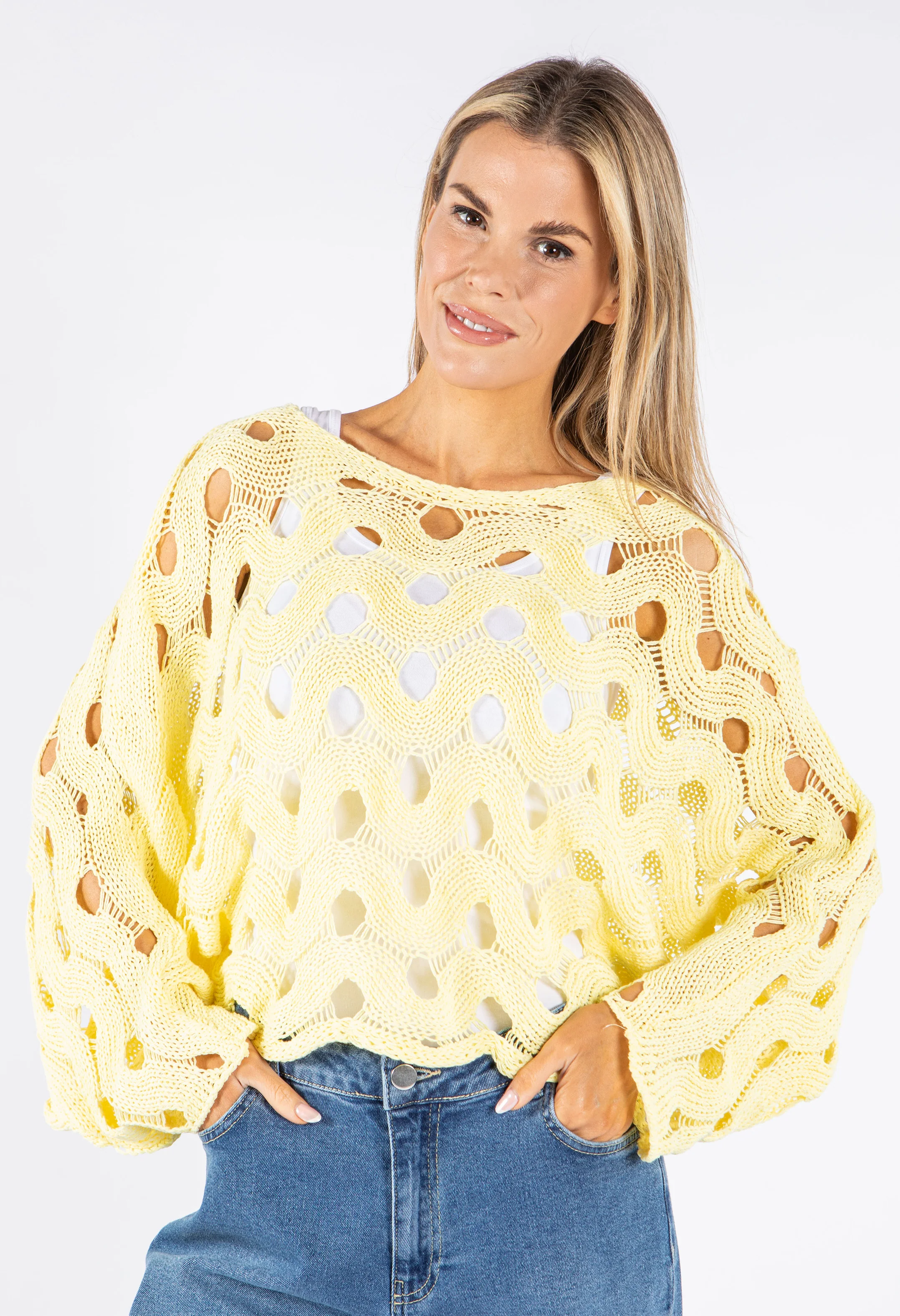 Open Work Knit Jumper