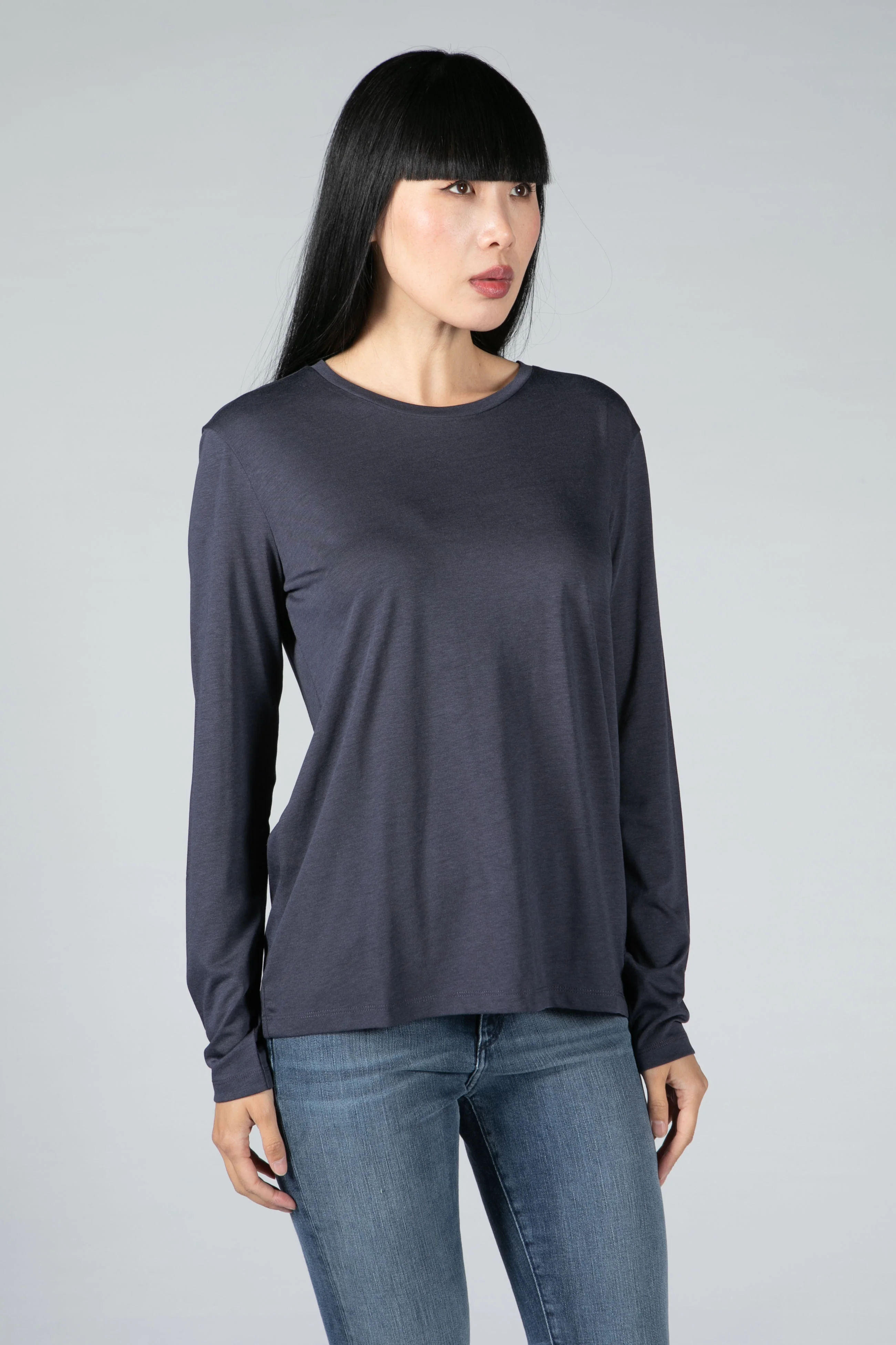 LONG SLEEVE MADE OF TENCELâ„¢ LYOCELL MIX IN NIGHT SKY