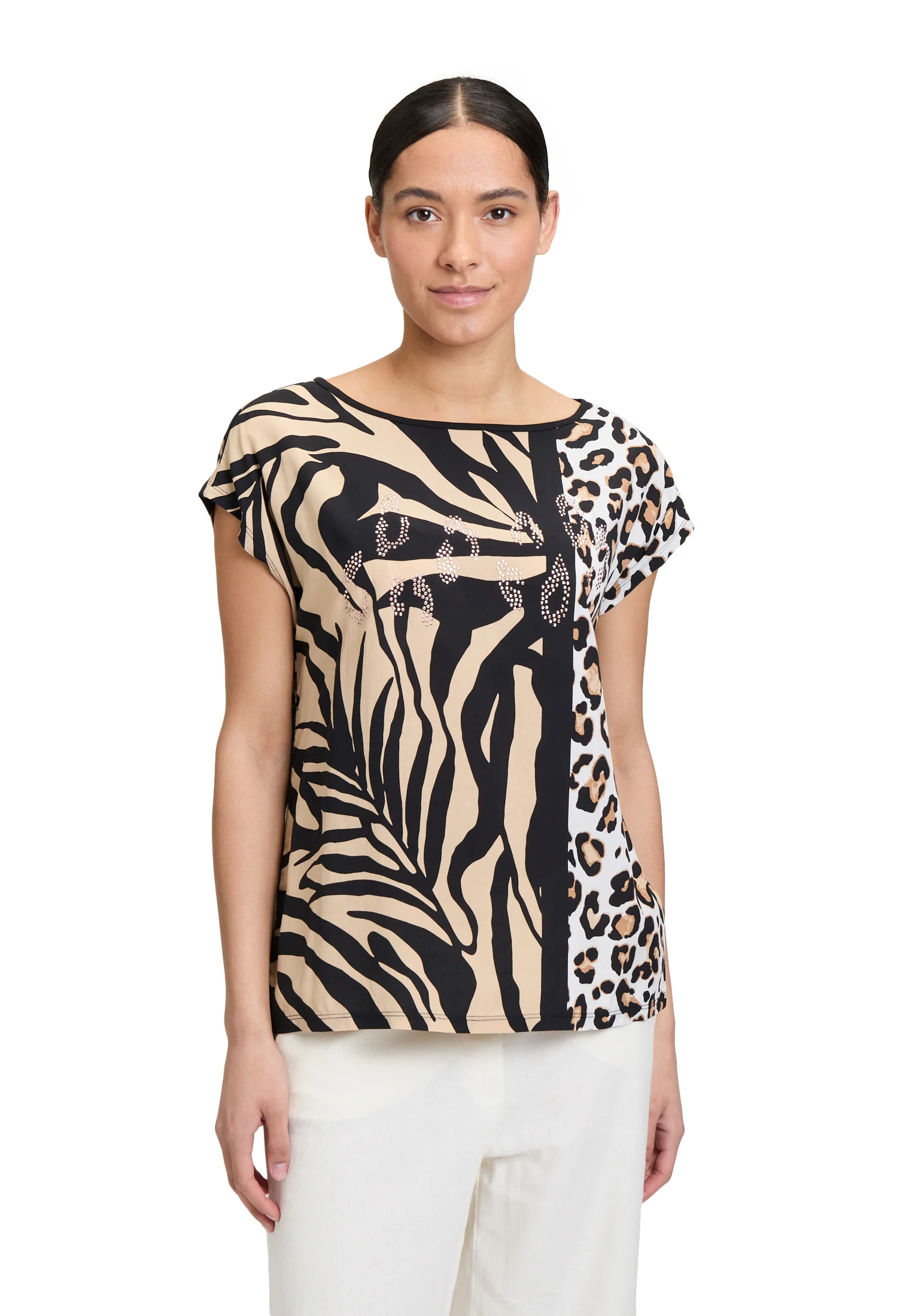 Casual Top with Animal Print