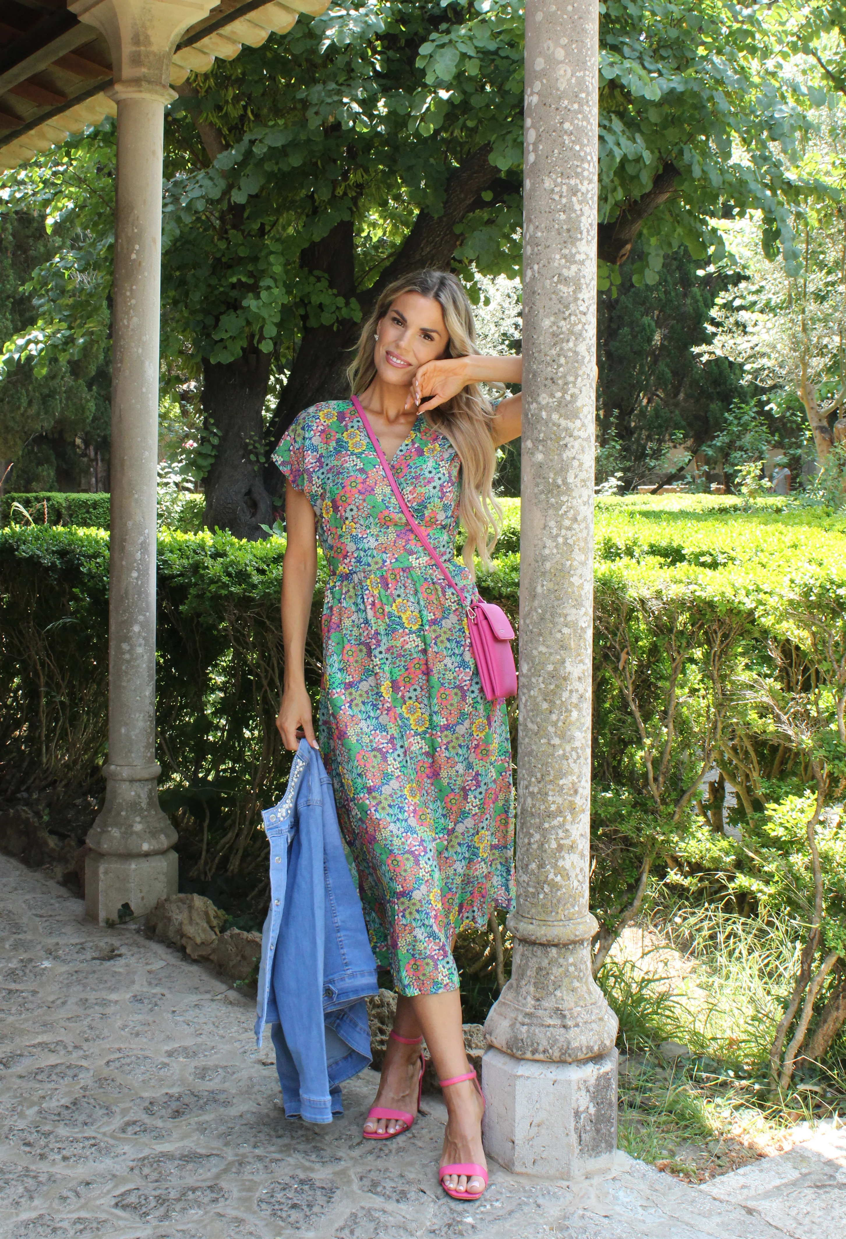 Kiki In Bloom Tie Waist Midi Dress
