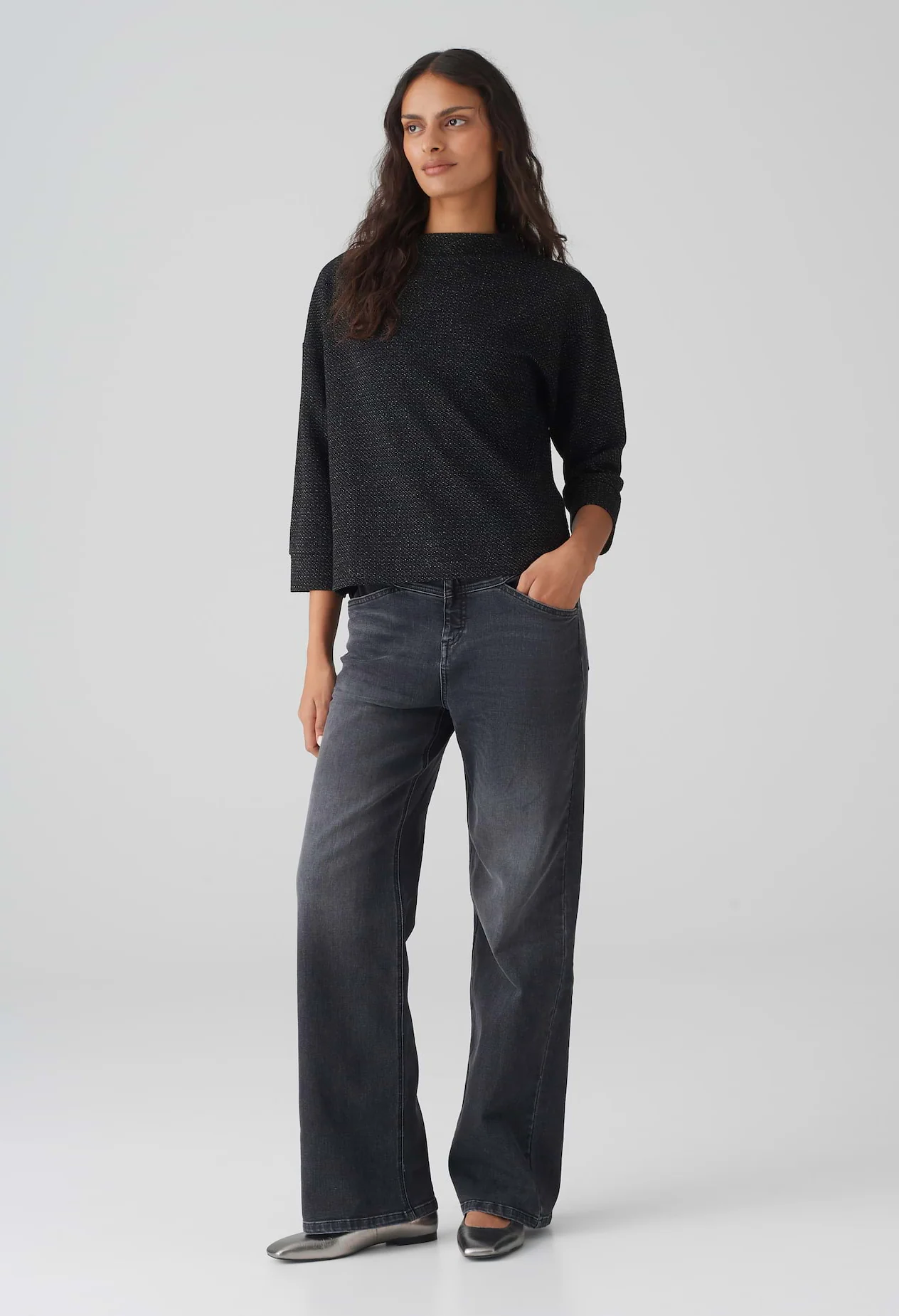 Gesche boxy fit jumper with glitter details