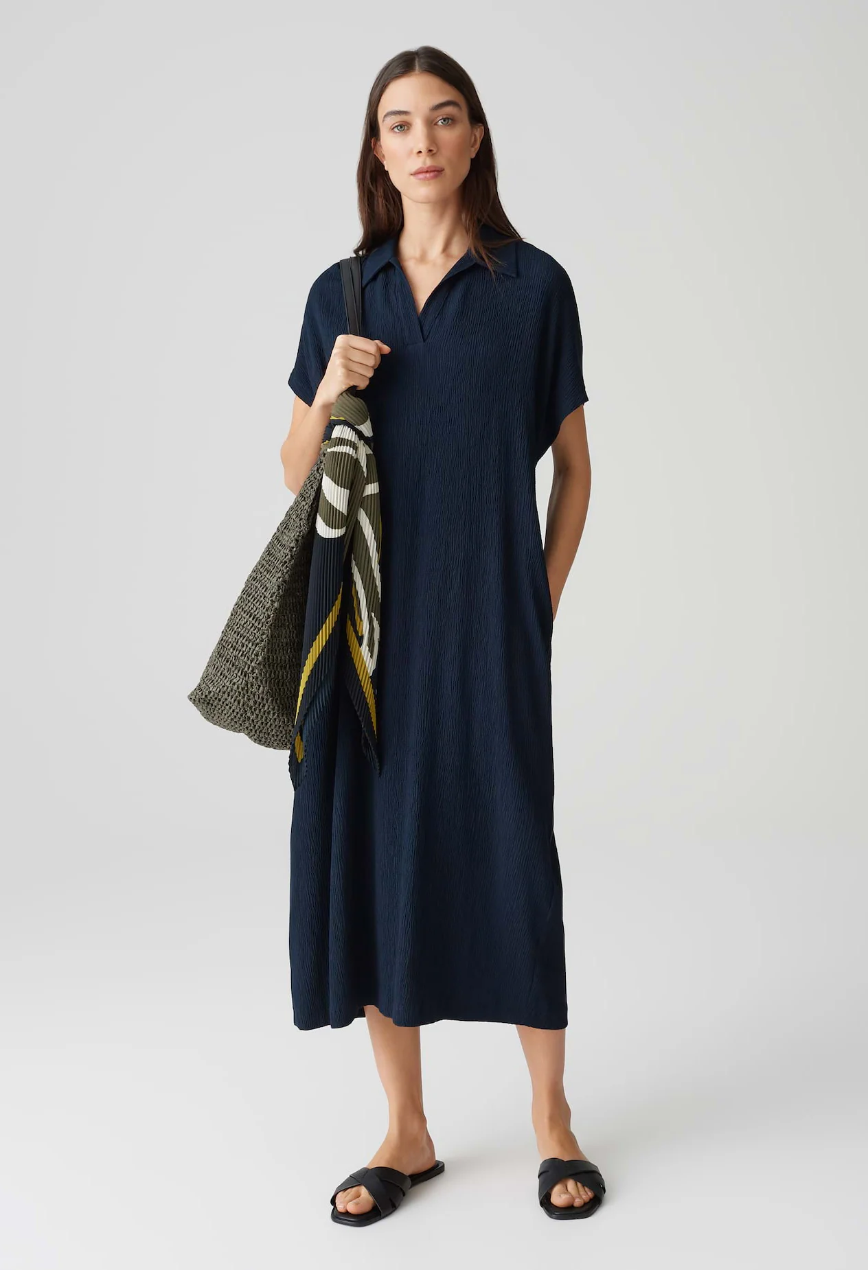 Wannie Shirt Midi Dress