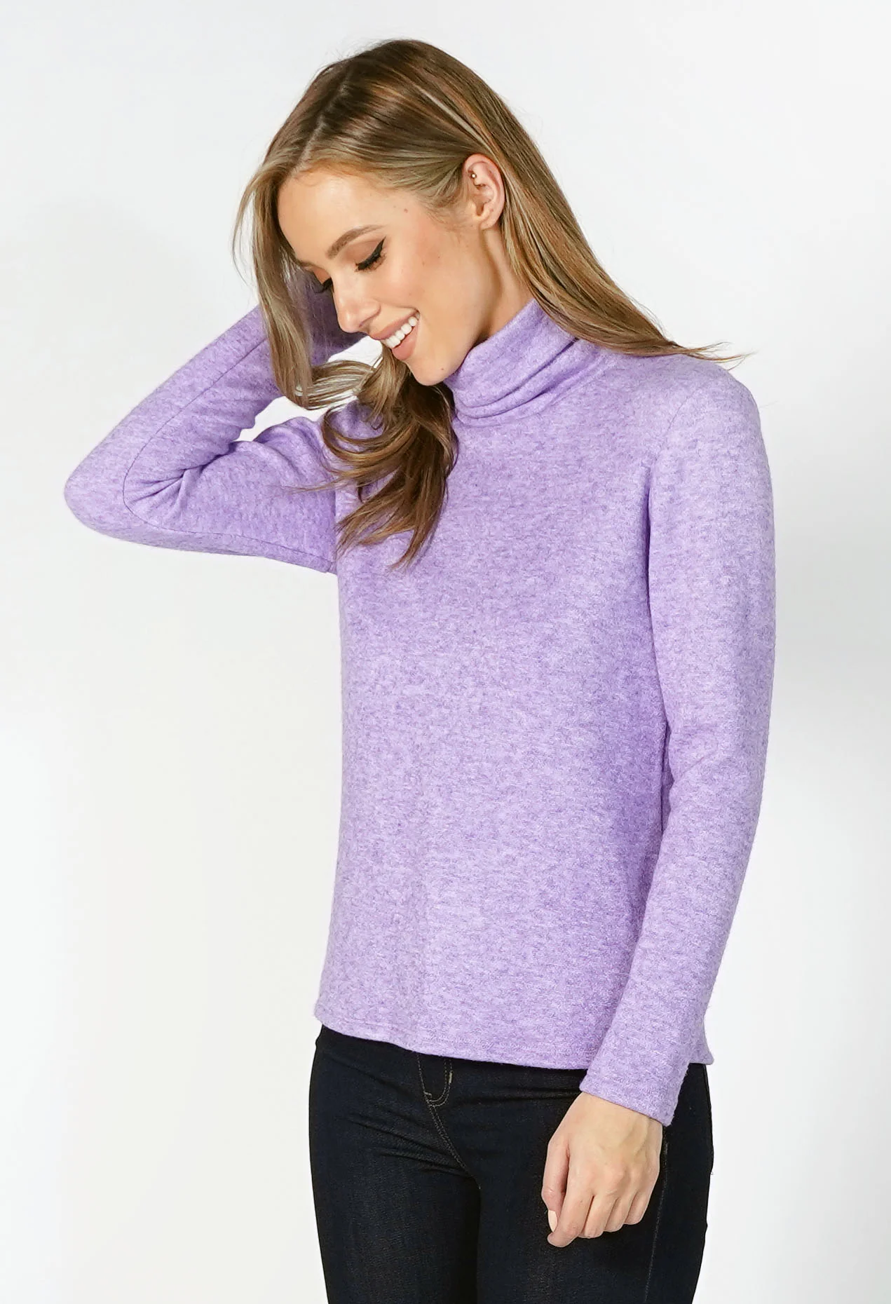 Lilac Roll Neck Knit