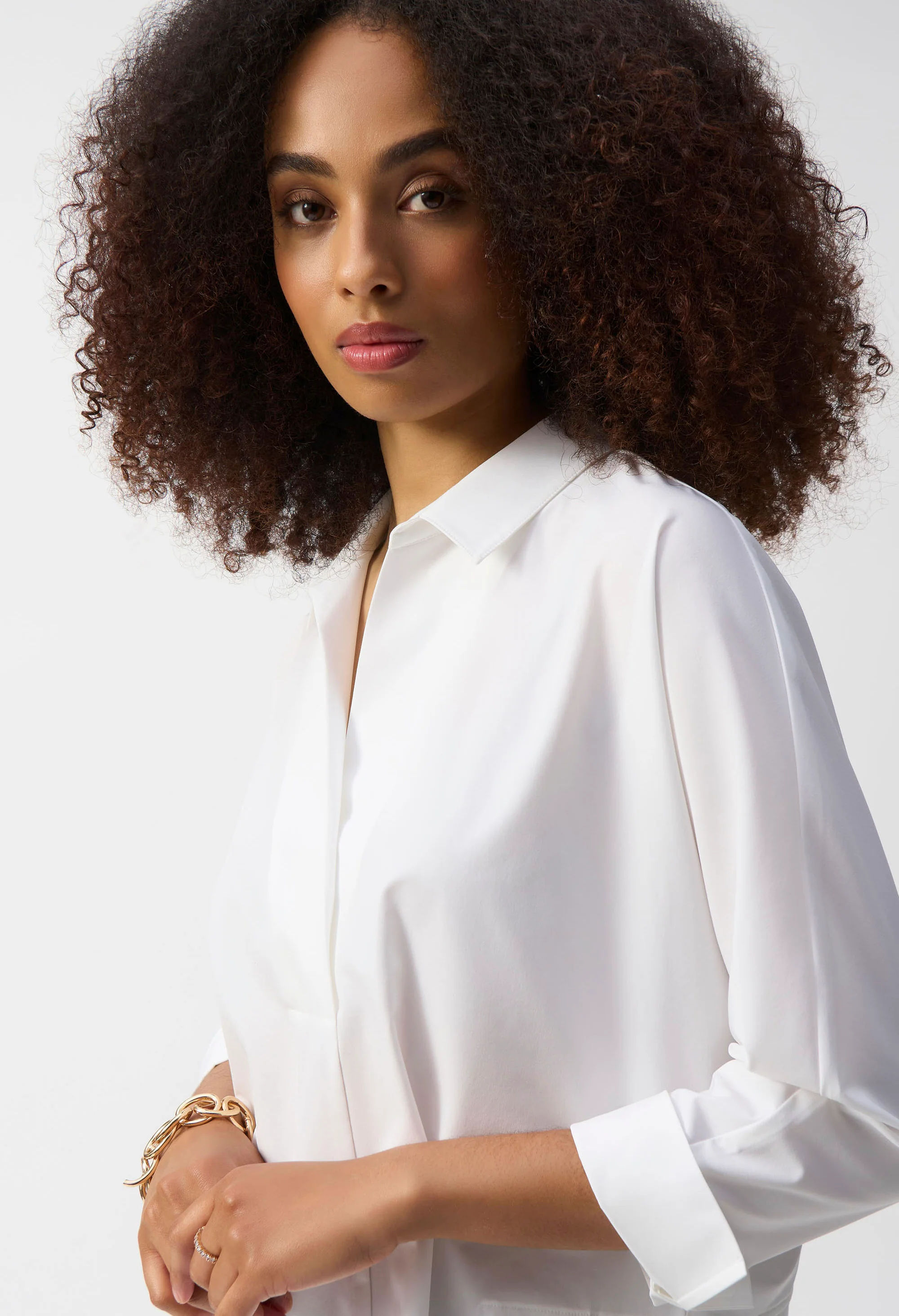 Casual Collarless Long-sleeve Shirt