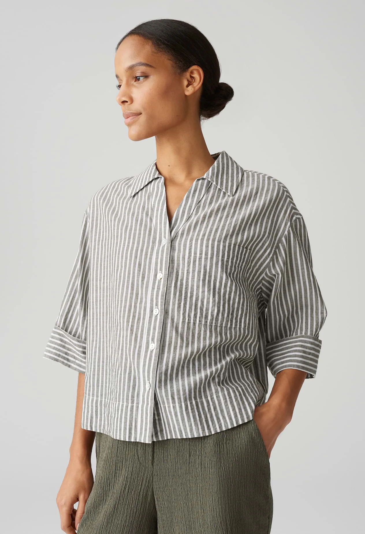 Frica Loose Stripped Blouse