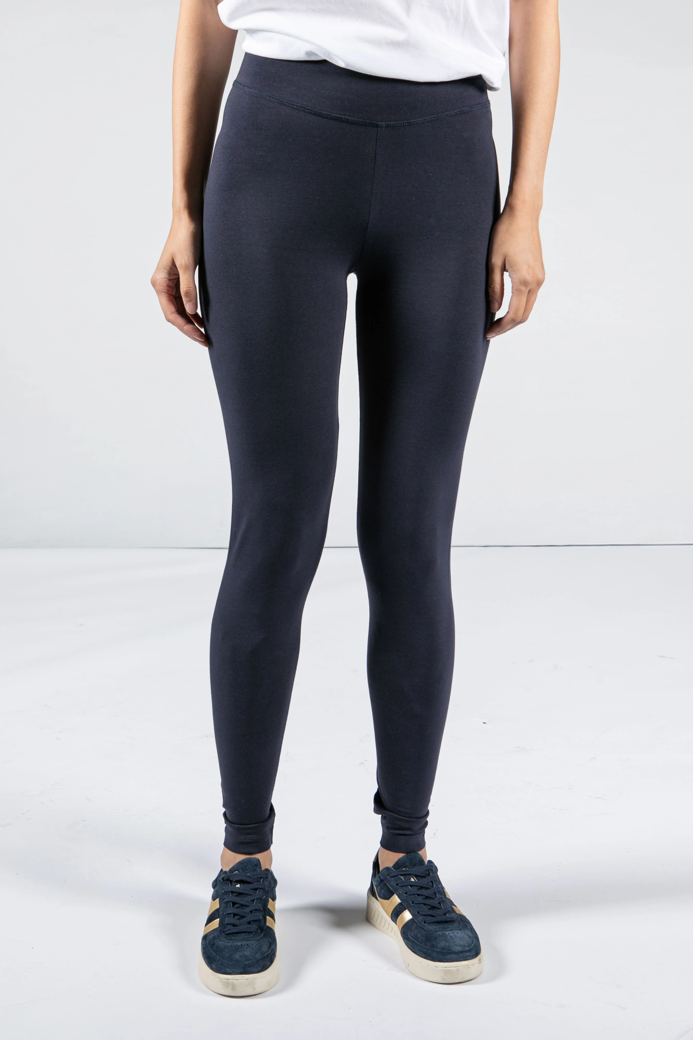 LEGGINGS MADE OF ORGANIC COTTON MIX IN NAVY