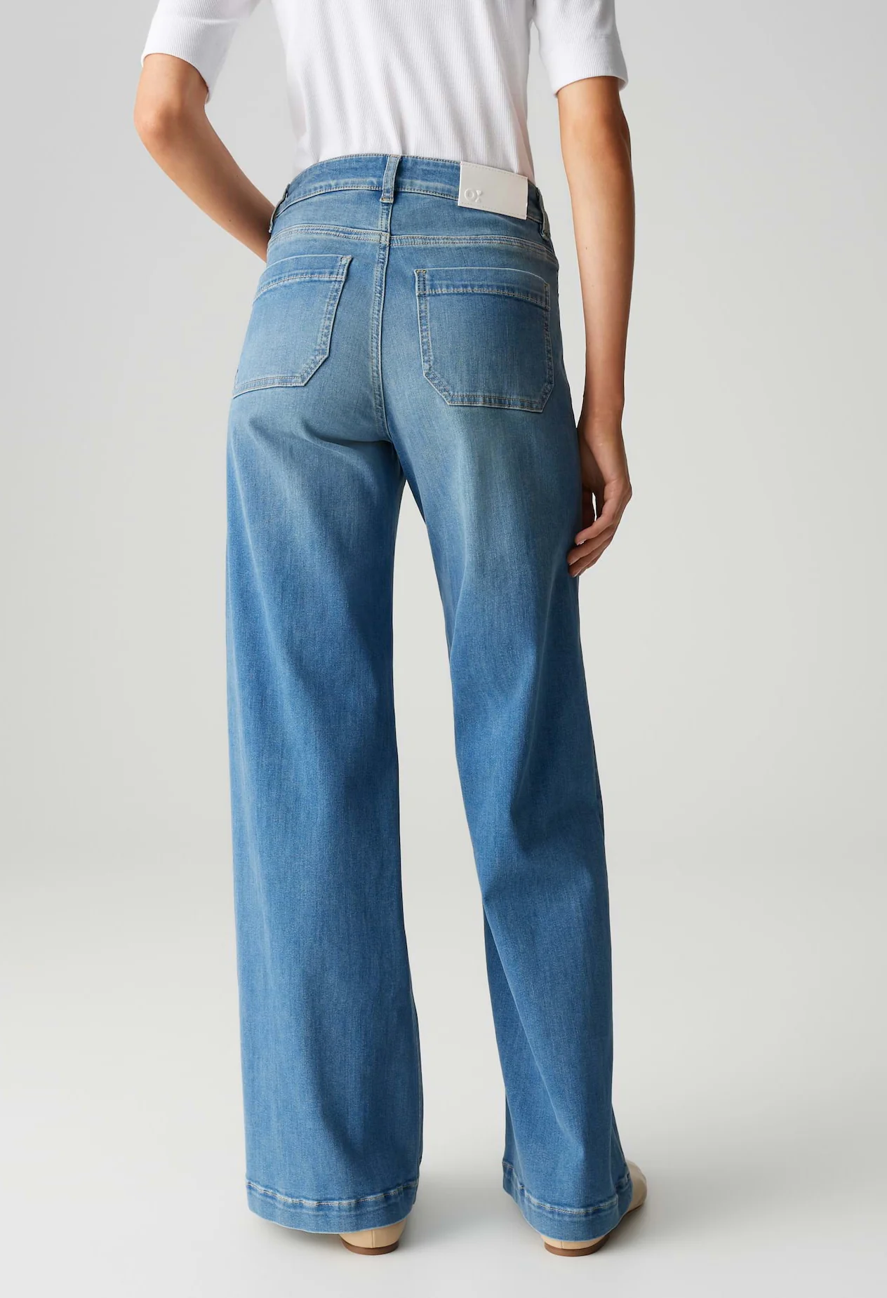 Melly Groove Mid Rise Palazzo Jeans
