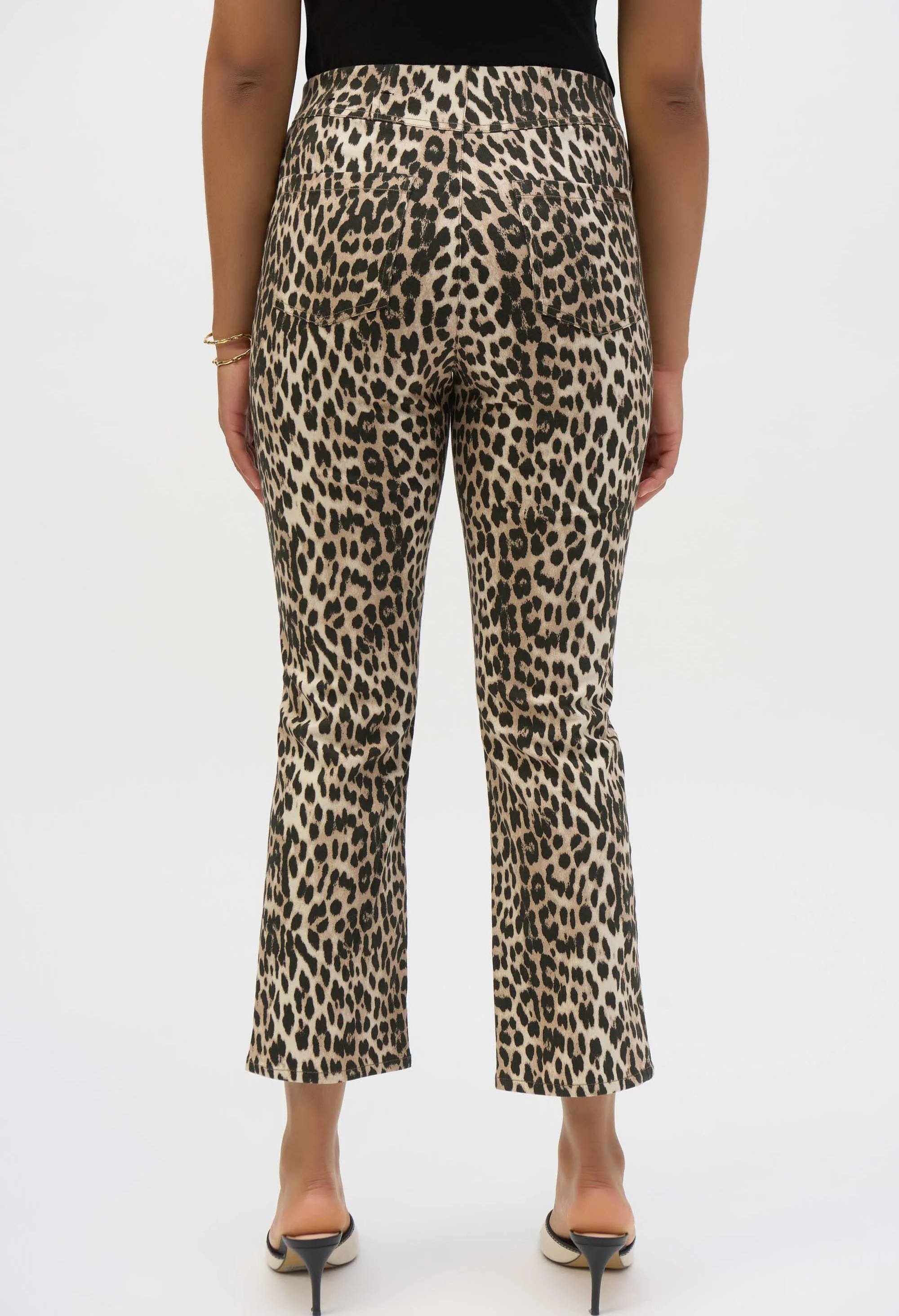Leopard Print Flare Trousers