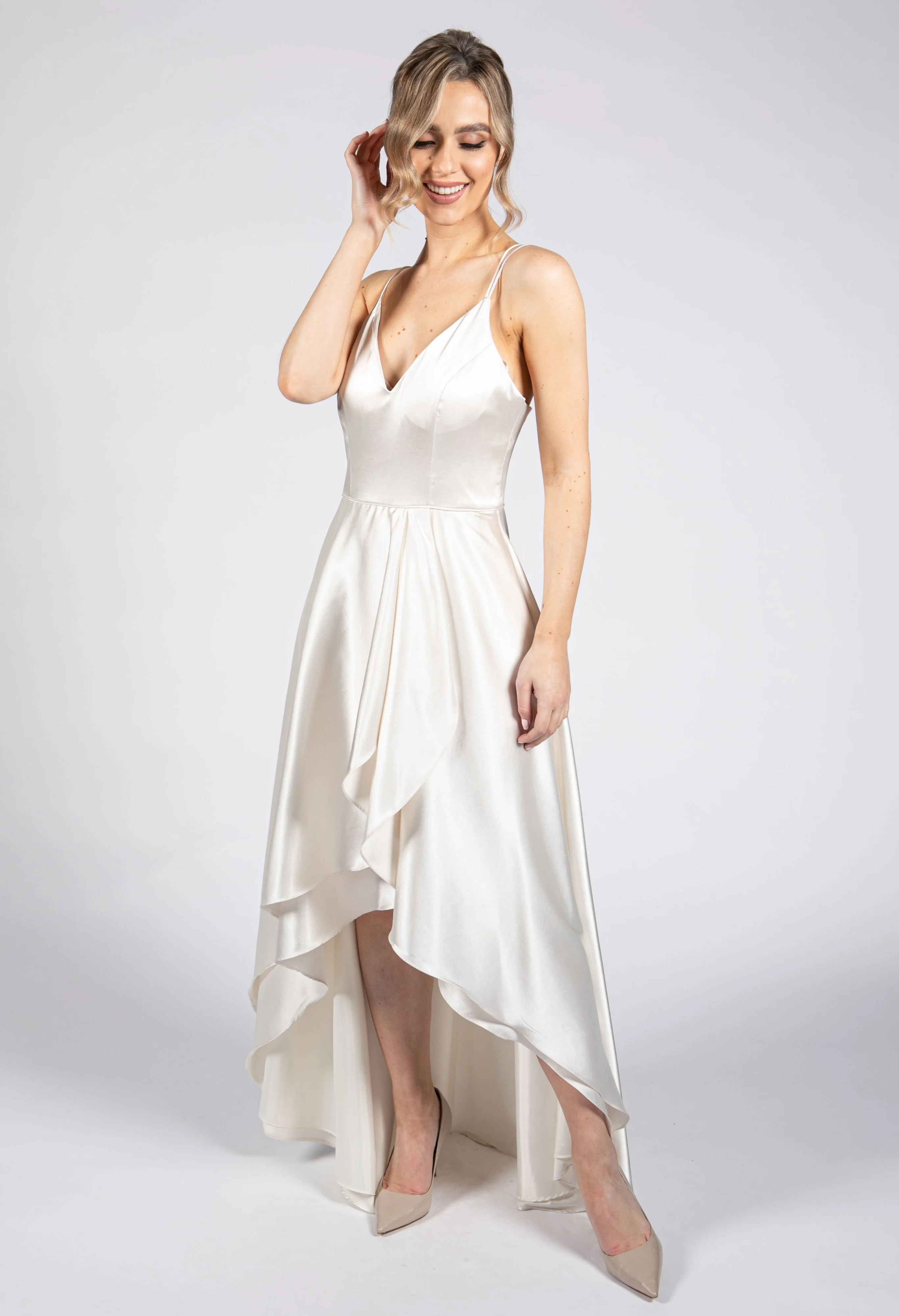 Vanilla Satin Gown