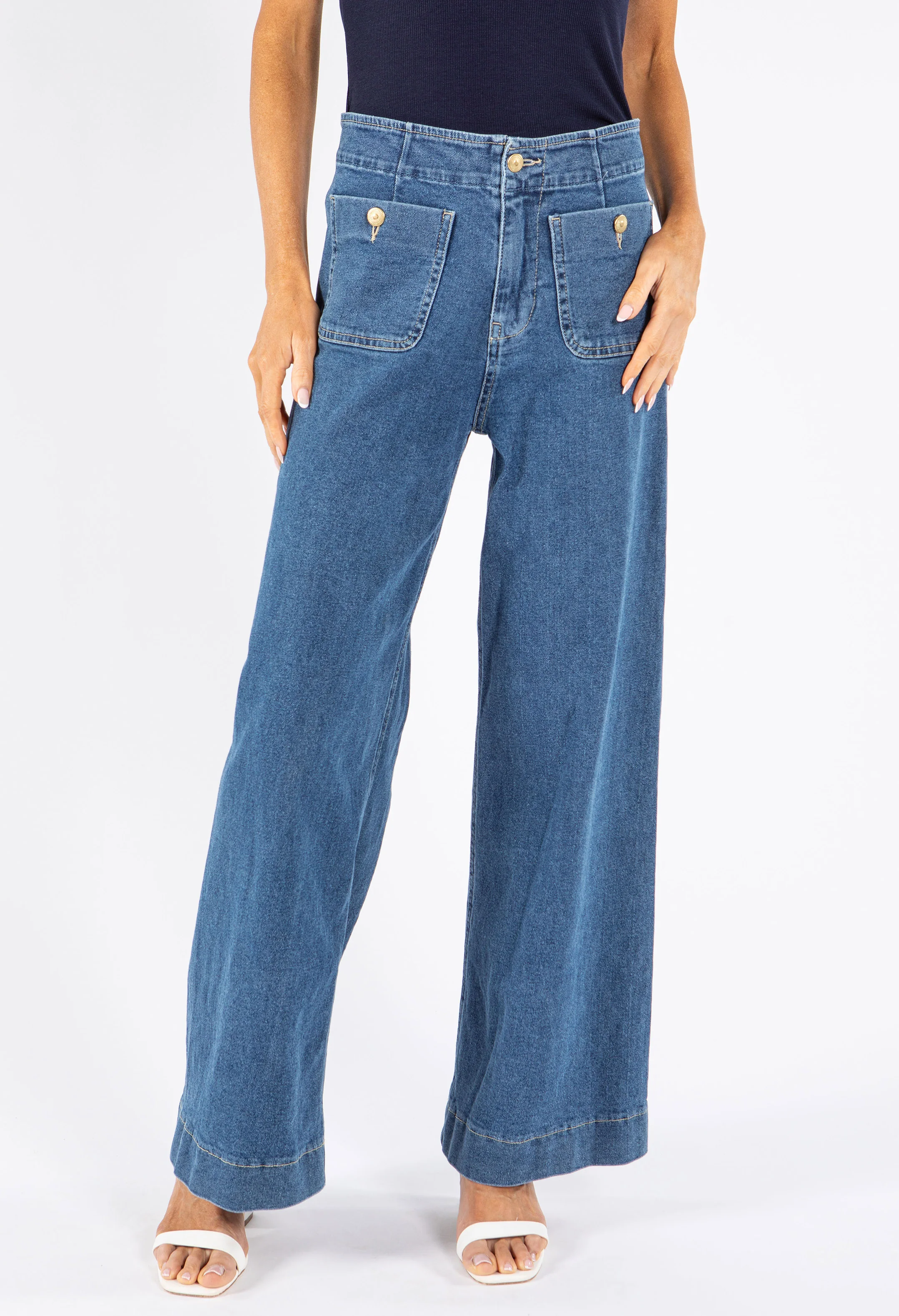 Ruby Seamless Wide Leg Jeans