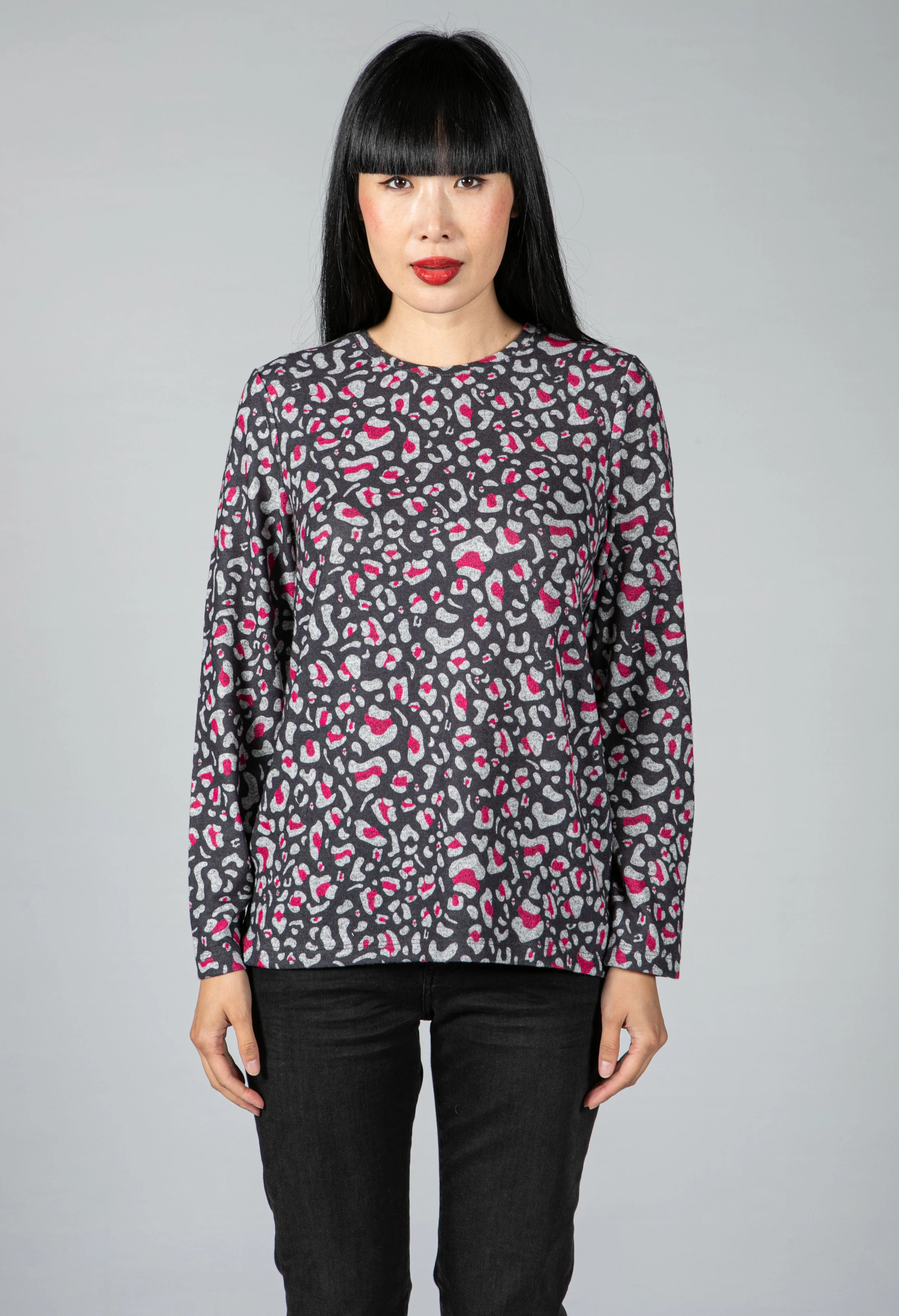 Fuchsia Leopard Print Top