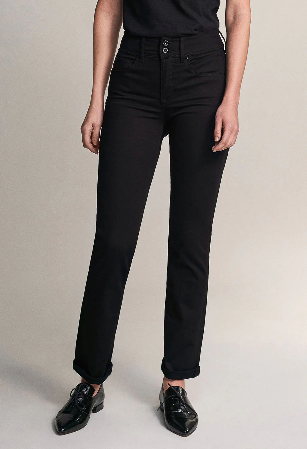PUSH IN SECRET SLIM TRUE BLACK JEANS (30 Leg)