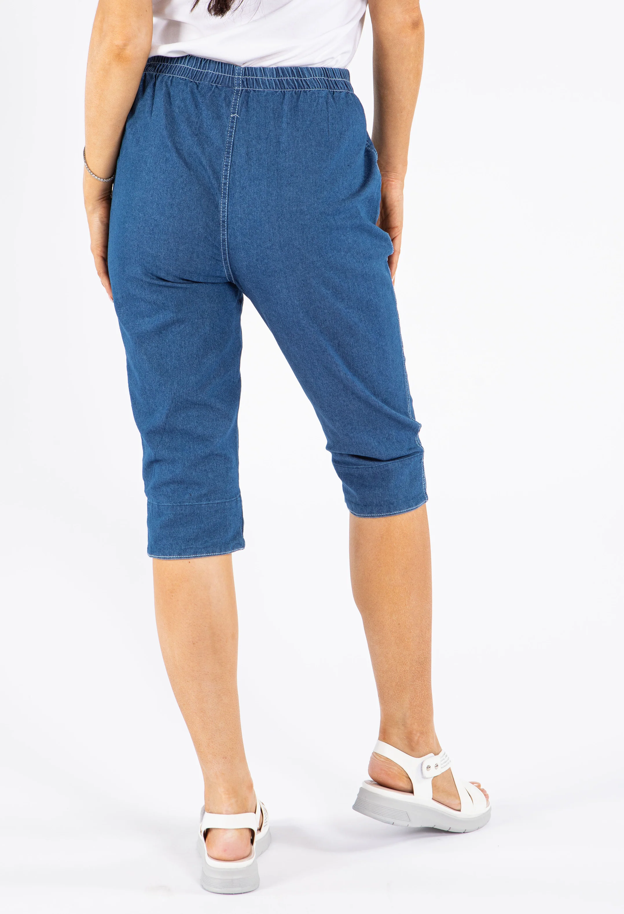 Pull On Denim Capris