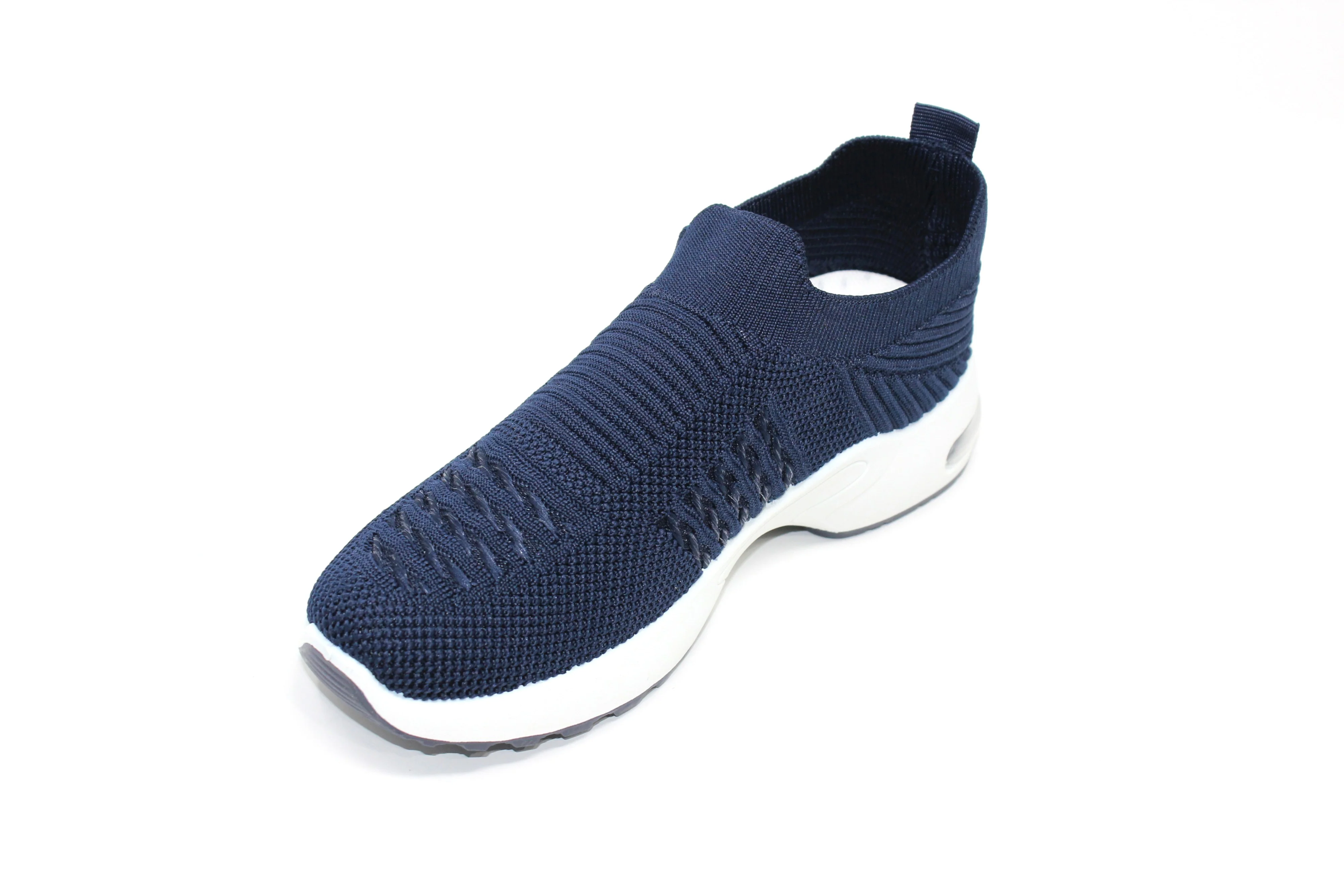 Navy Pull-on Elasticated Trainer-1