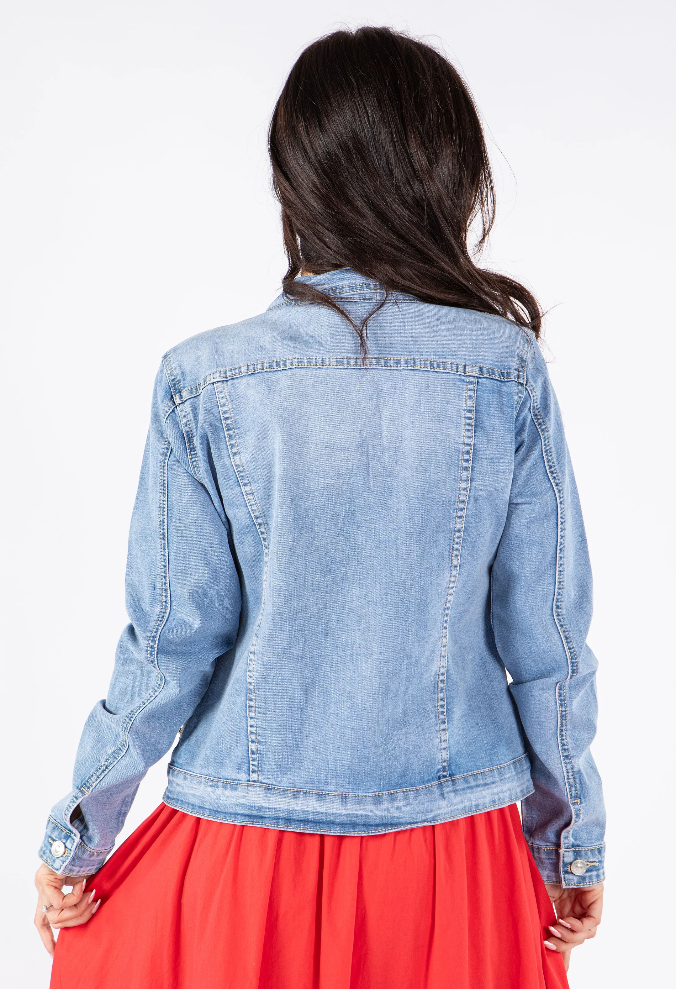 Floral Beaded Denim Jacket