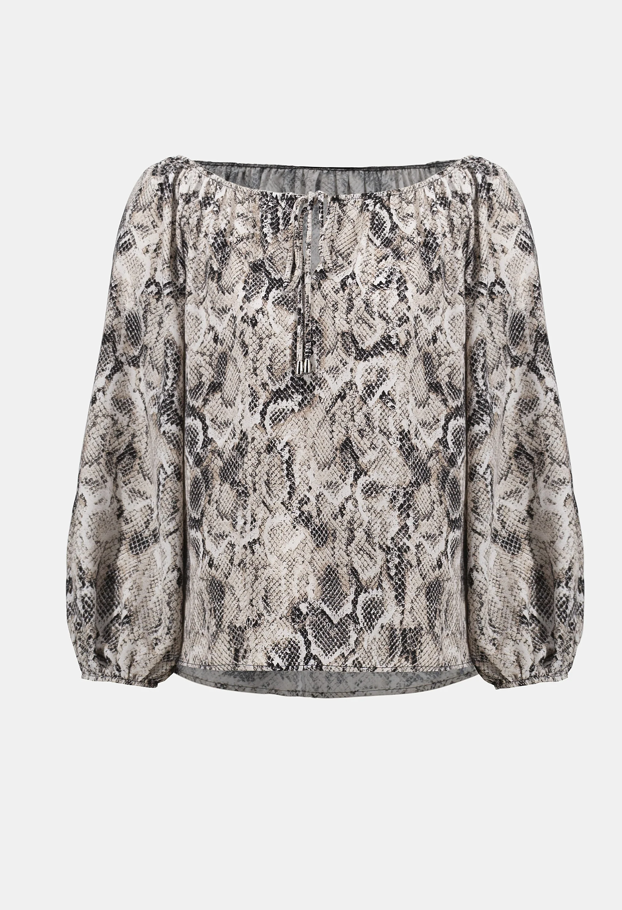 Snake Print Off-shoulder Blouse