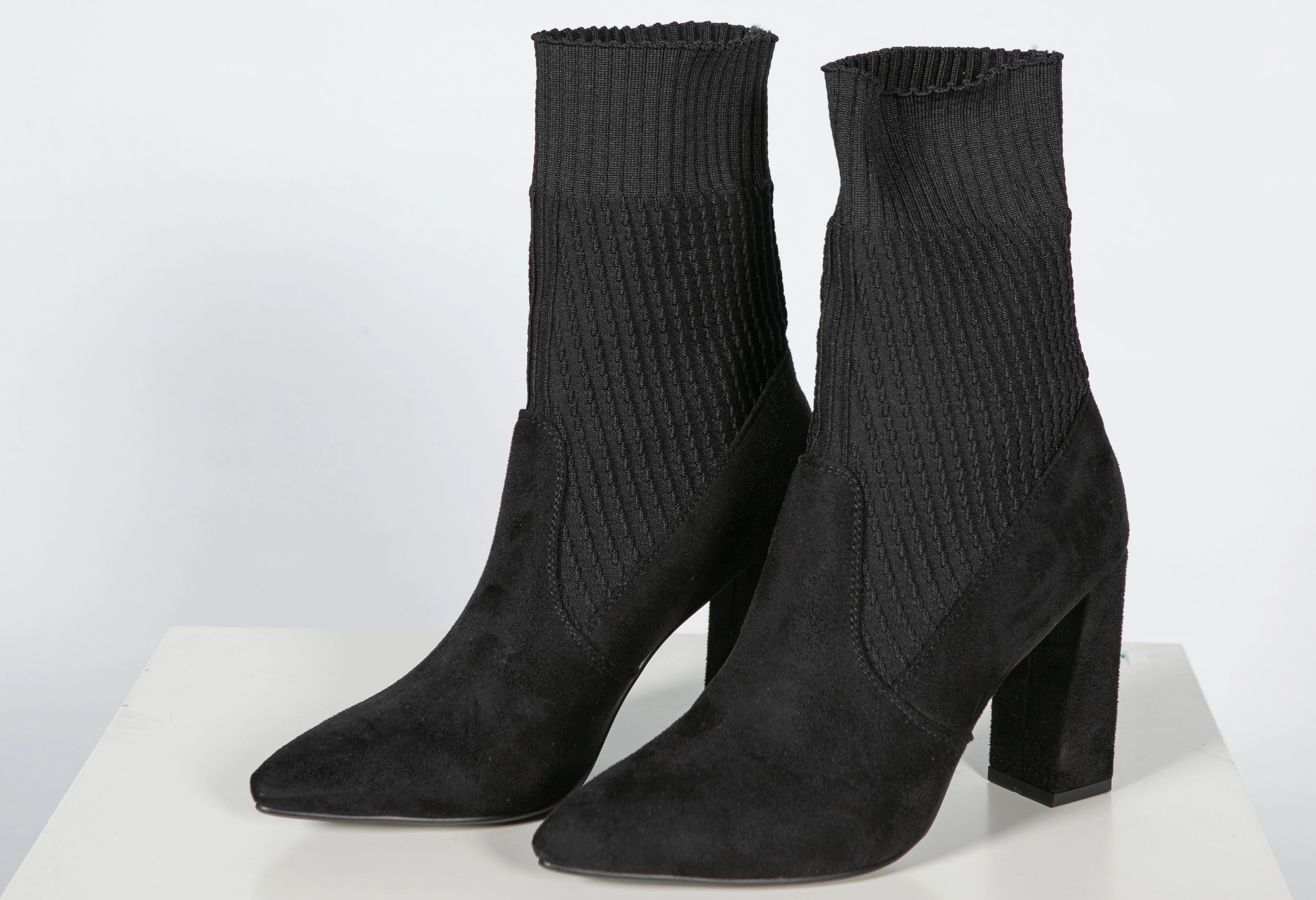 Sock Boot In Faux Suede