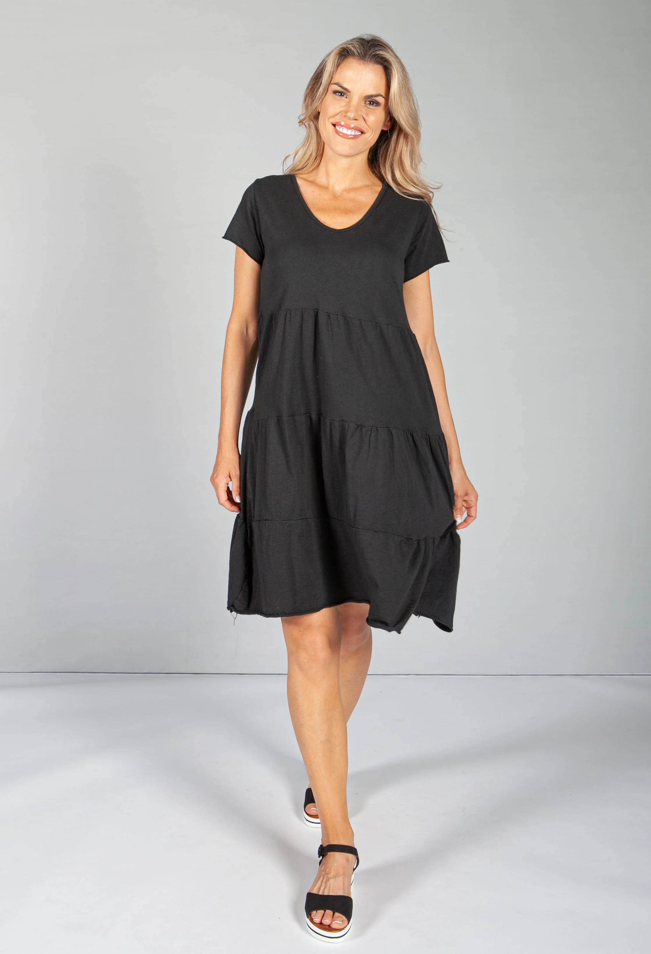 Black Tiered Dress