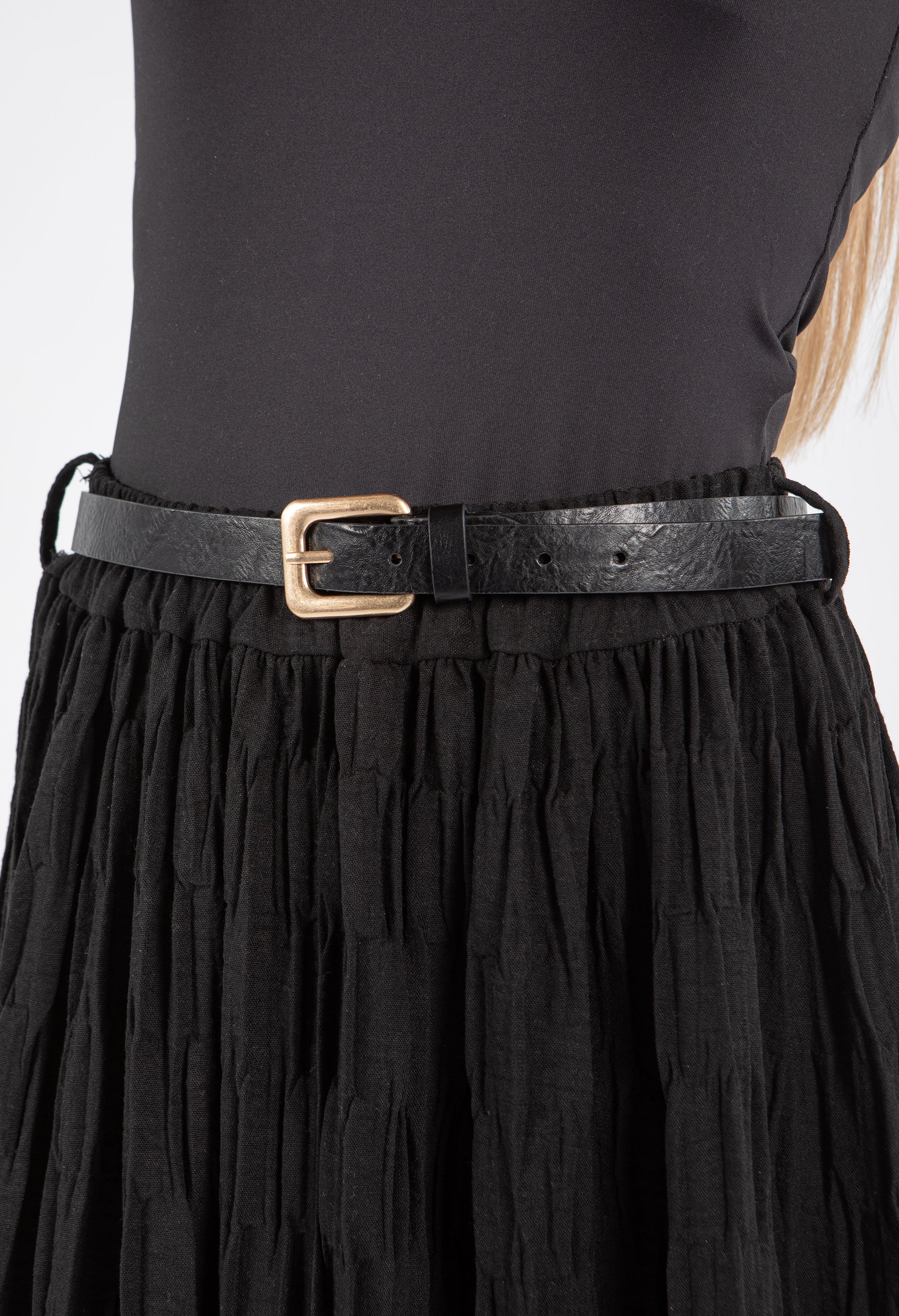 Square Gold Buckle Belt