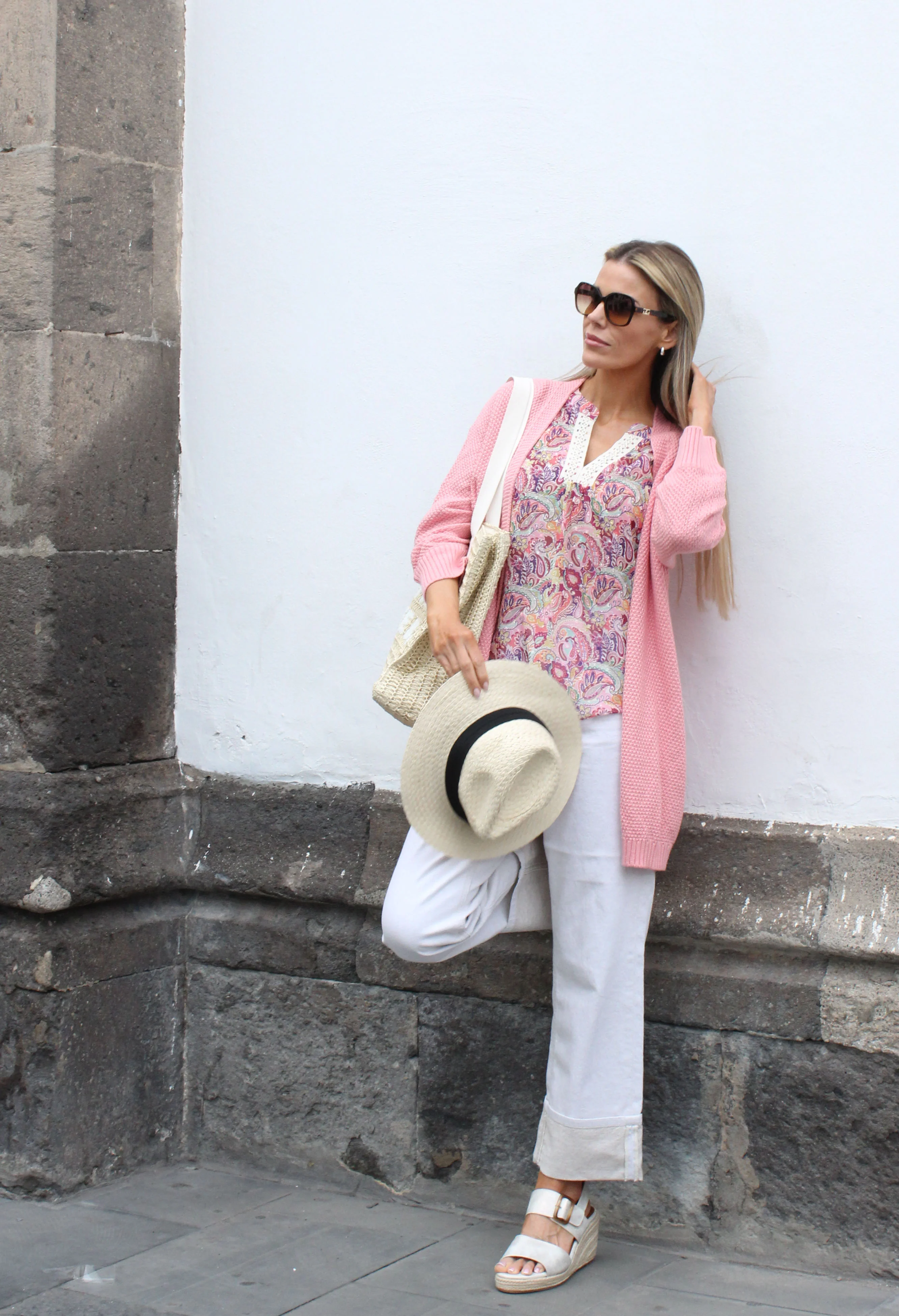 Floral Print Mesh Top