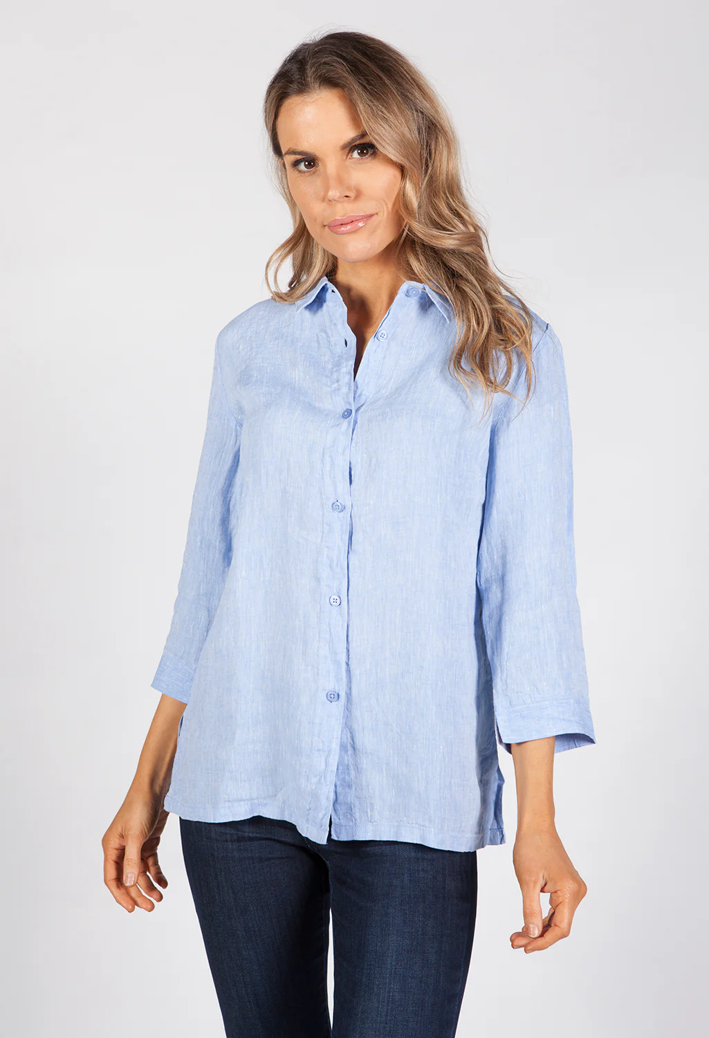 Sky Blue Linen Shirt