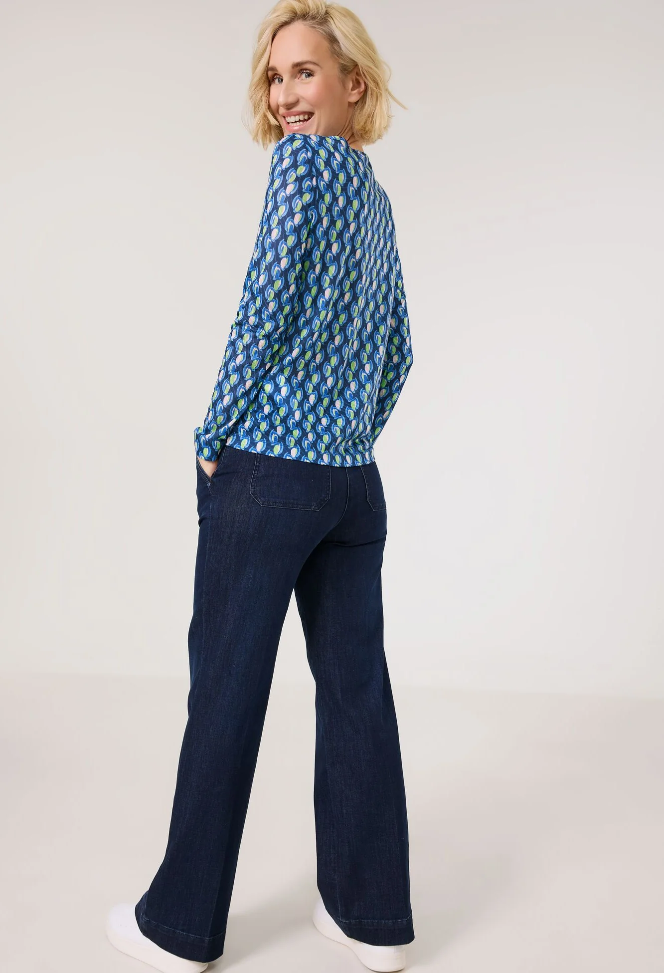 Long Sleeve All Over Print Top