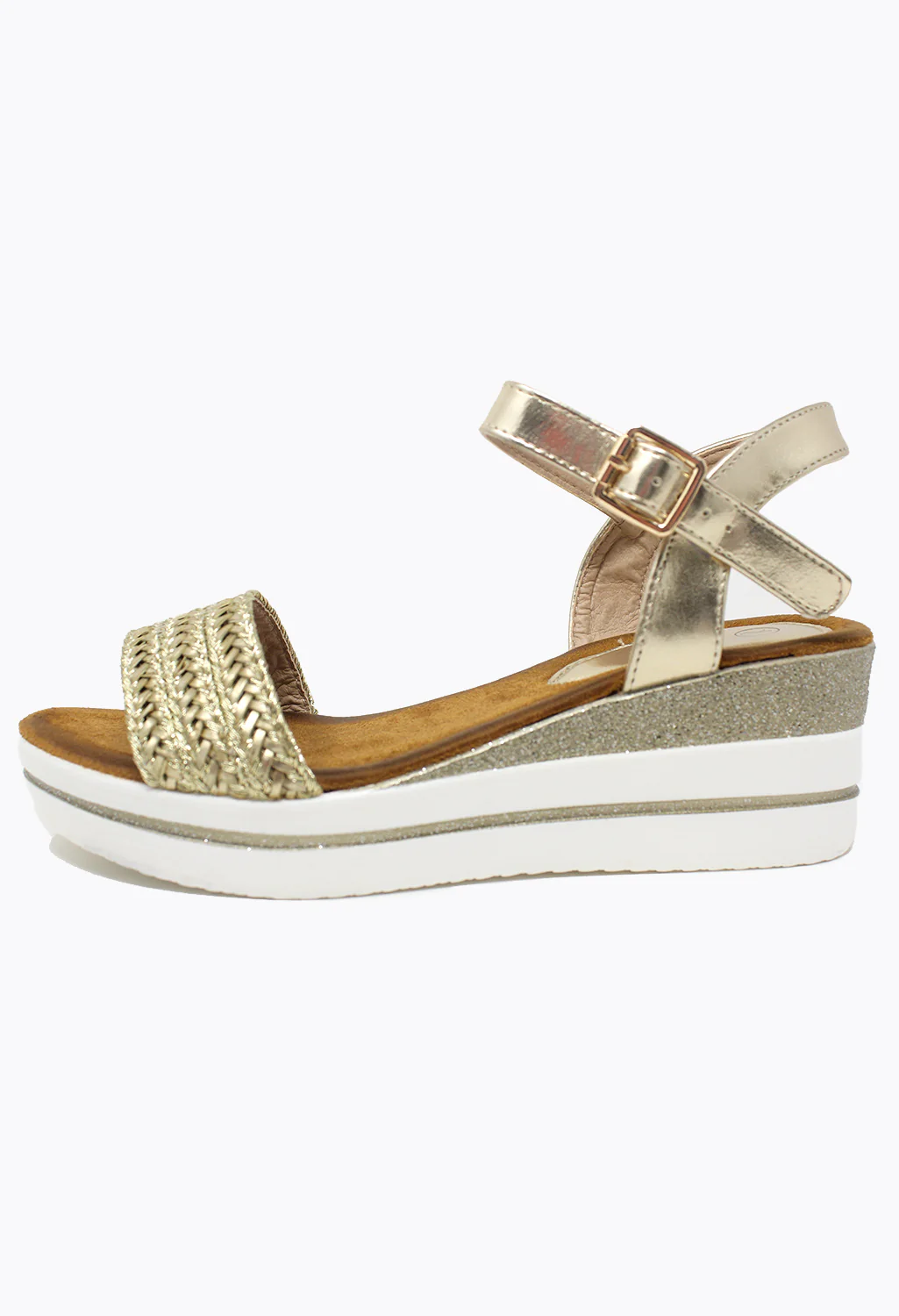 Gold Wedge Sandal