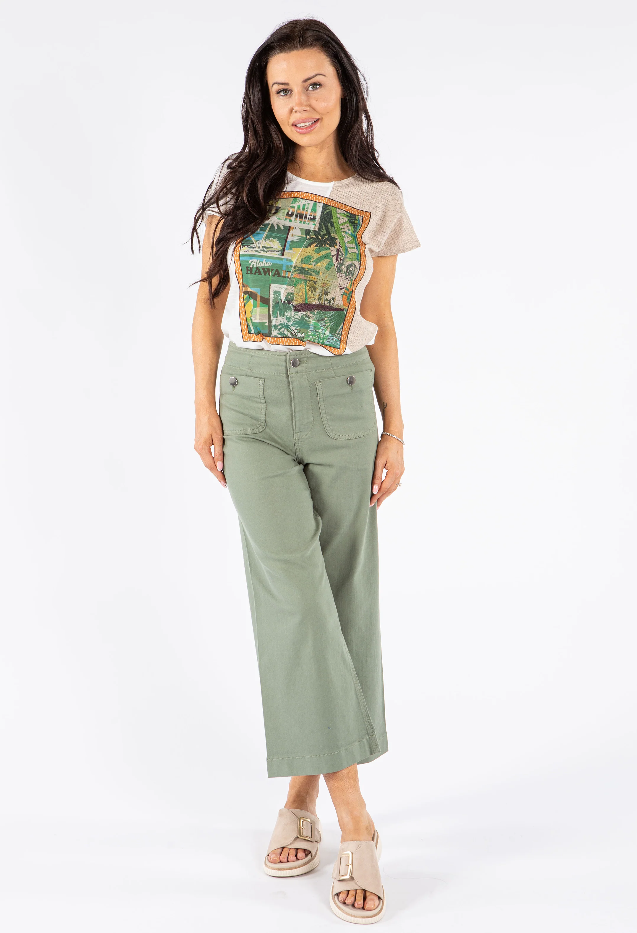 Multi Textured Graphic Top