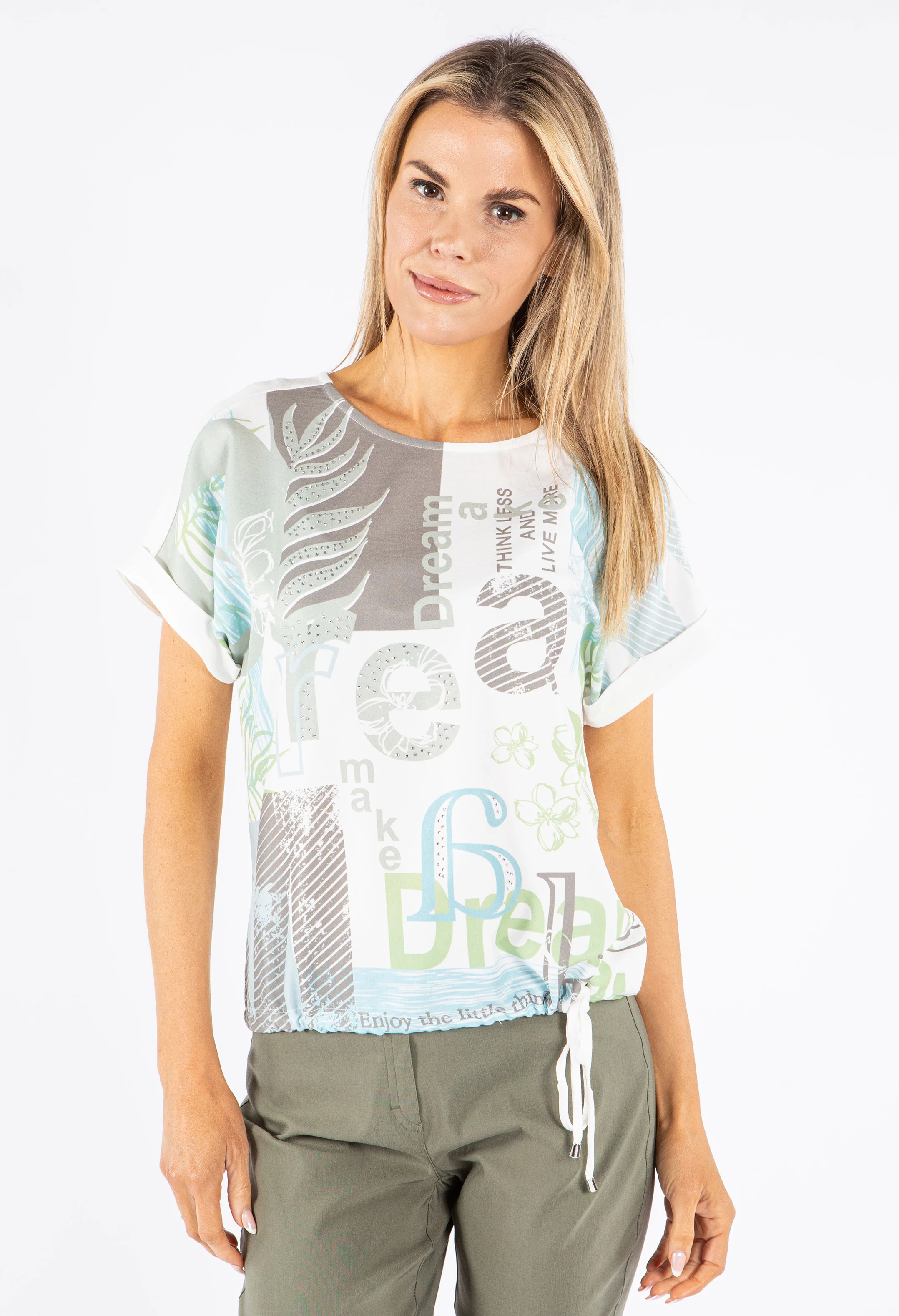 Graphic Print Short Sleeve Top