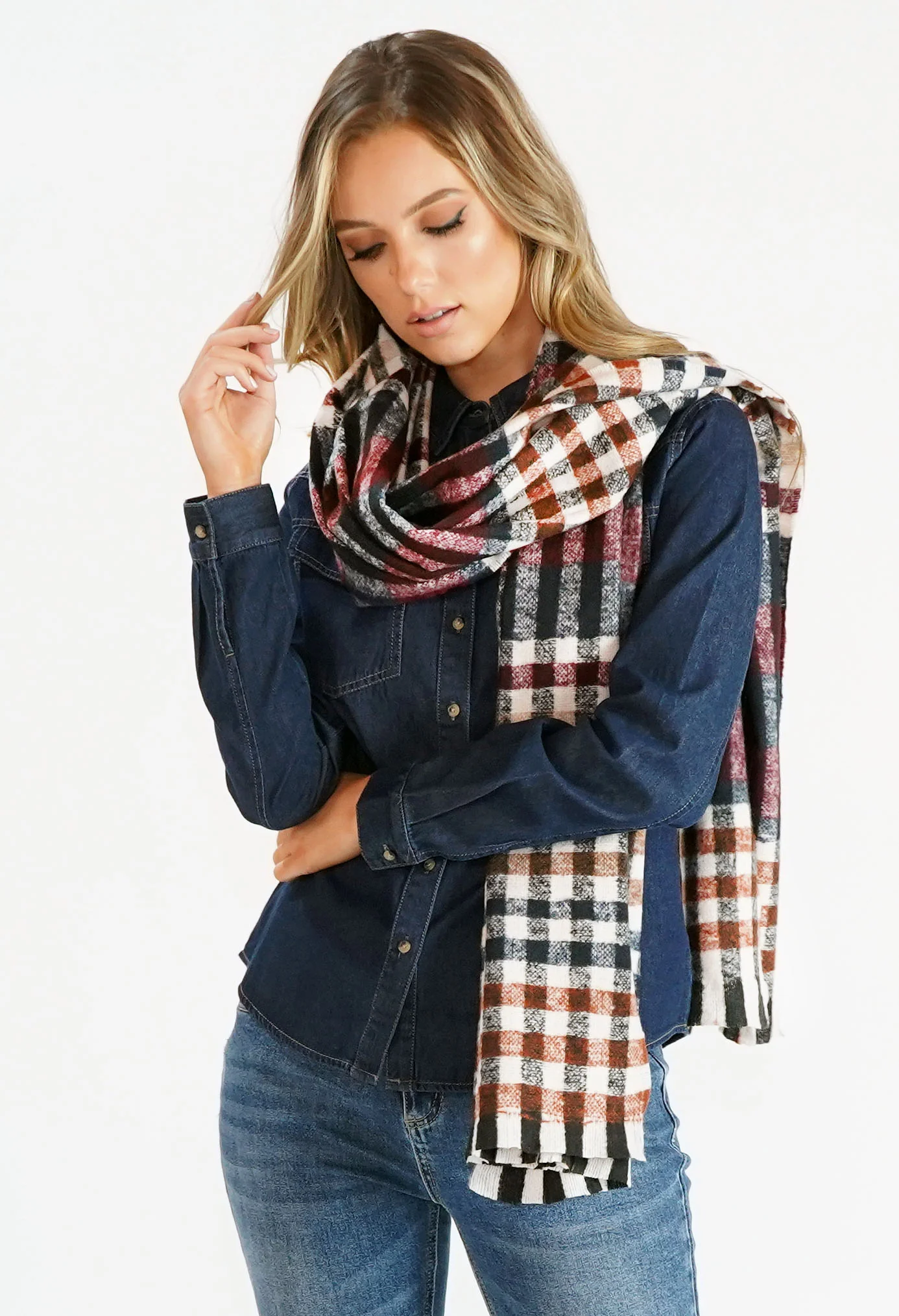 Cosy Check Scarf