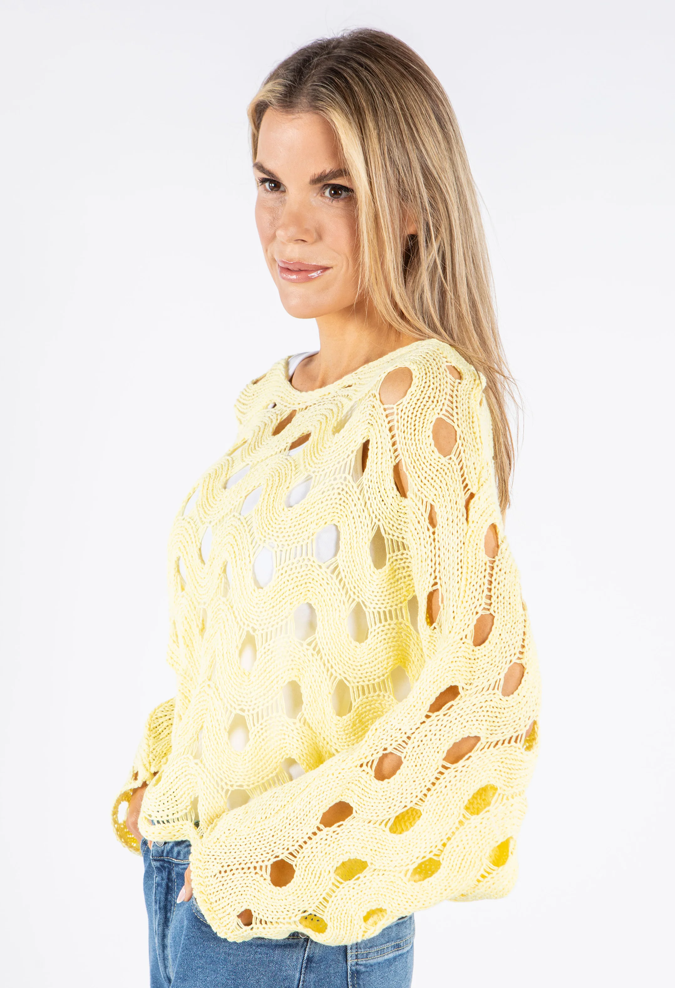 Open Work Knit Jumper