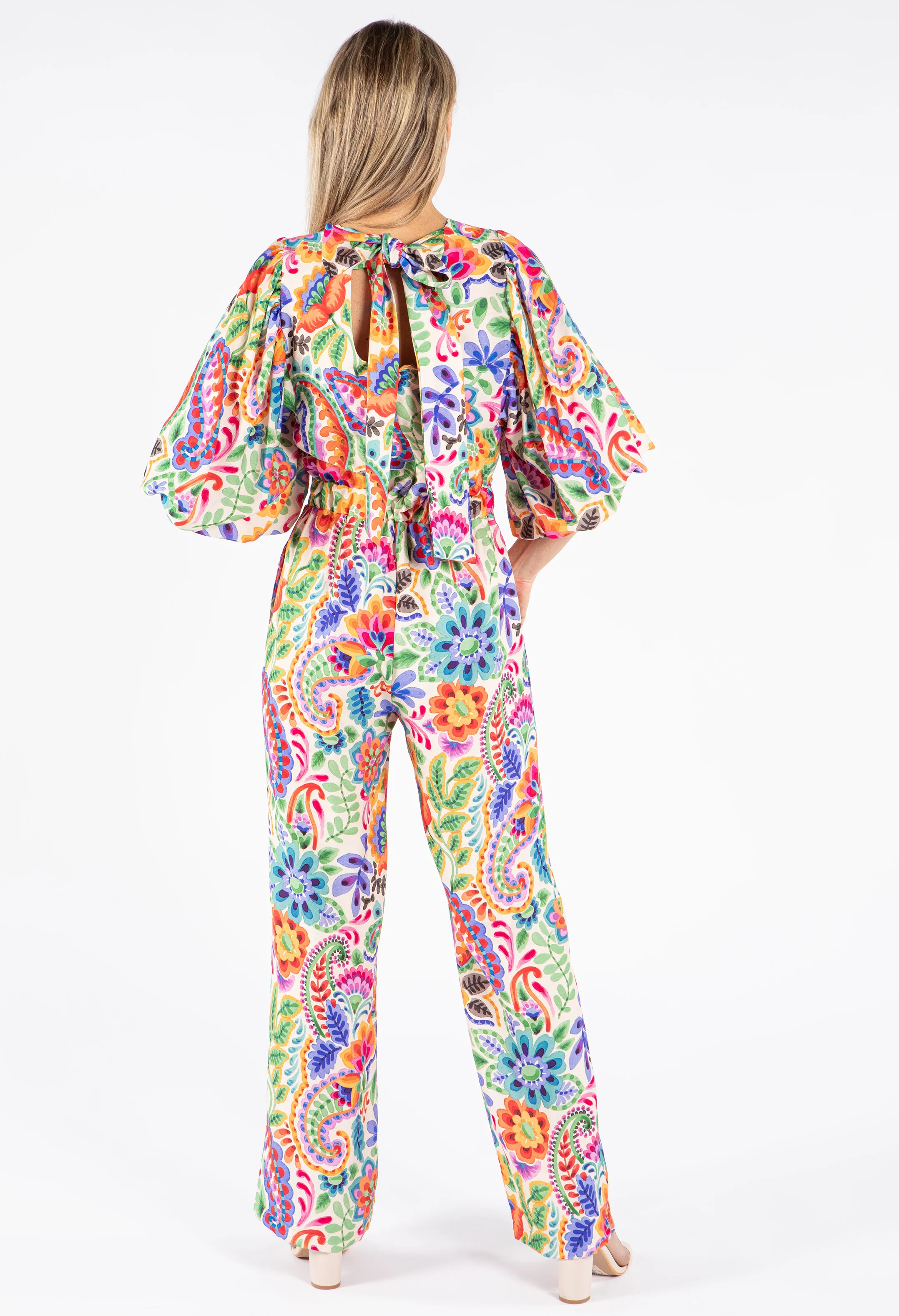 Floral Open Back Jumpsuit