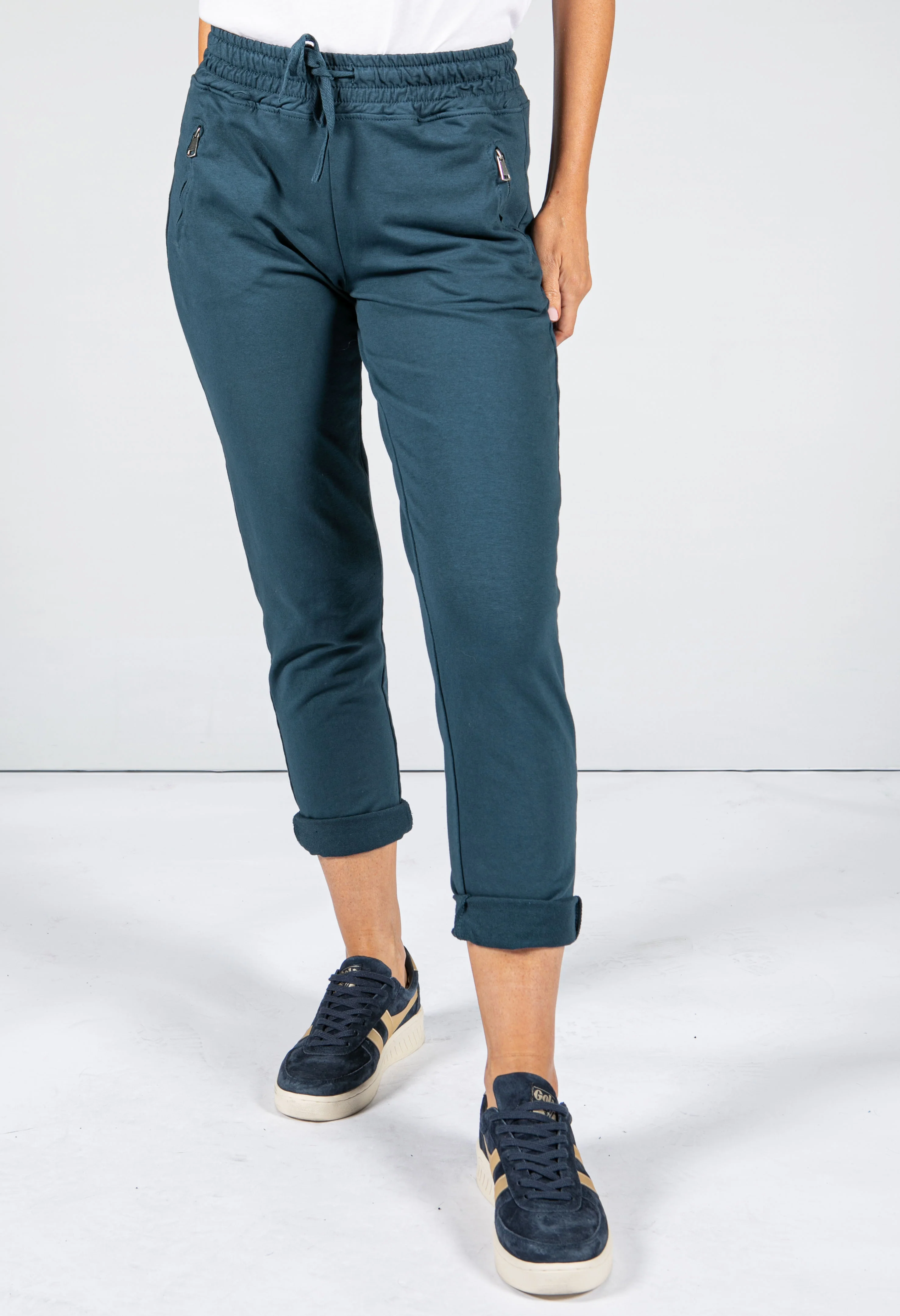 Teal Jog Pant with Side Pocket