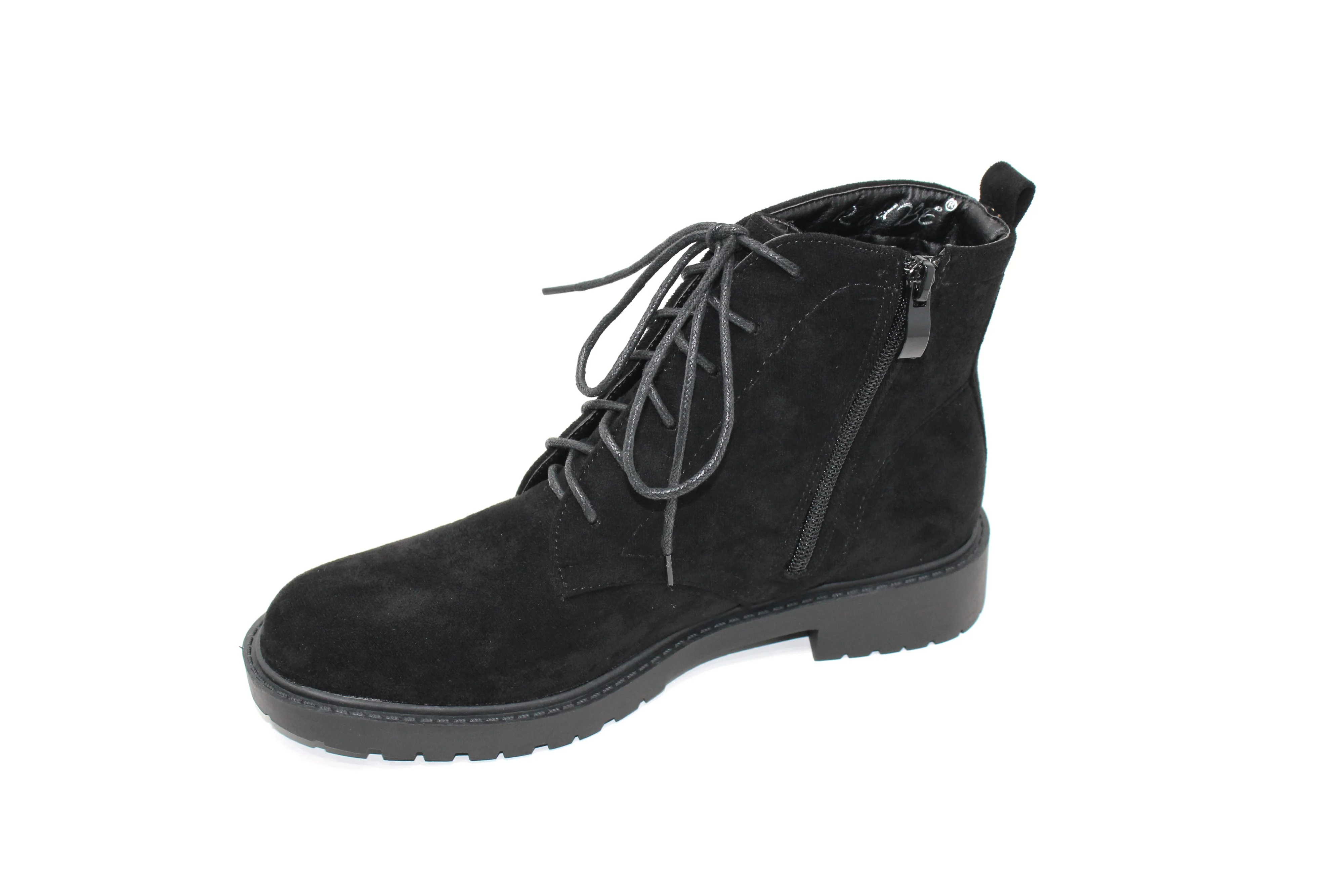 Faux Suede Desert Boot In Black