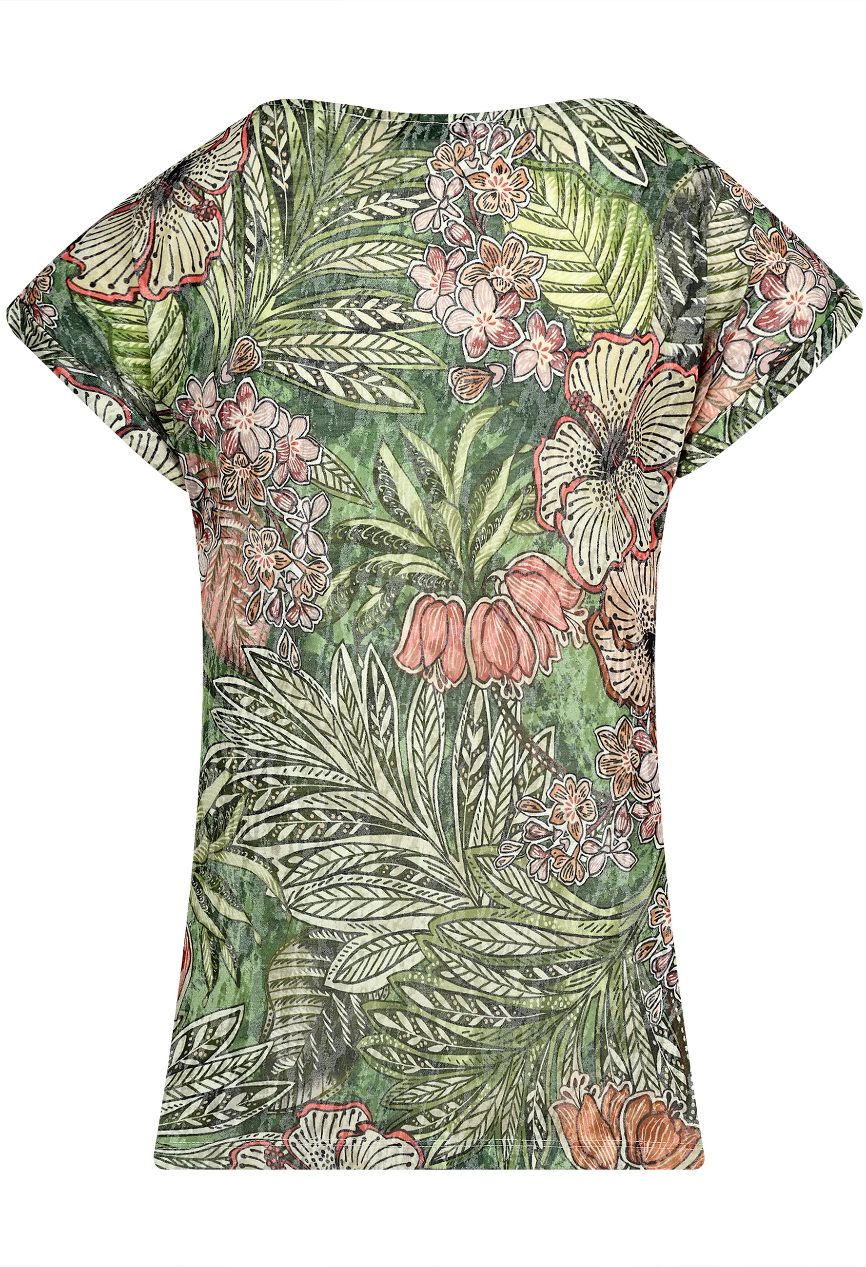 Shirt with tropical print