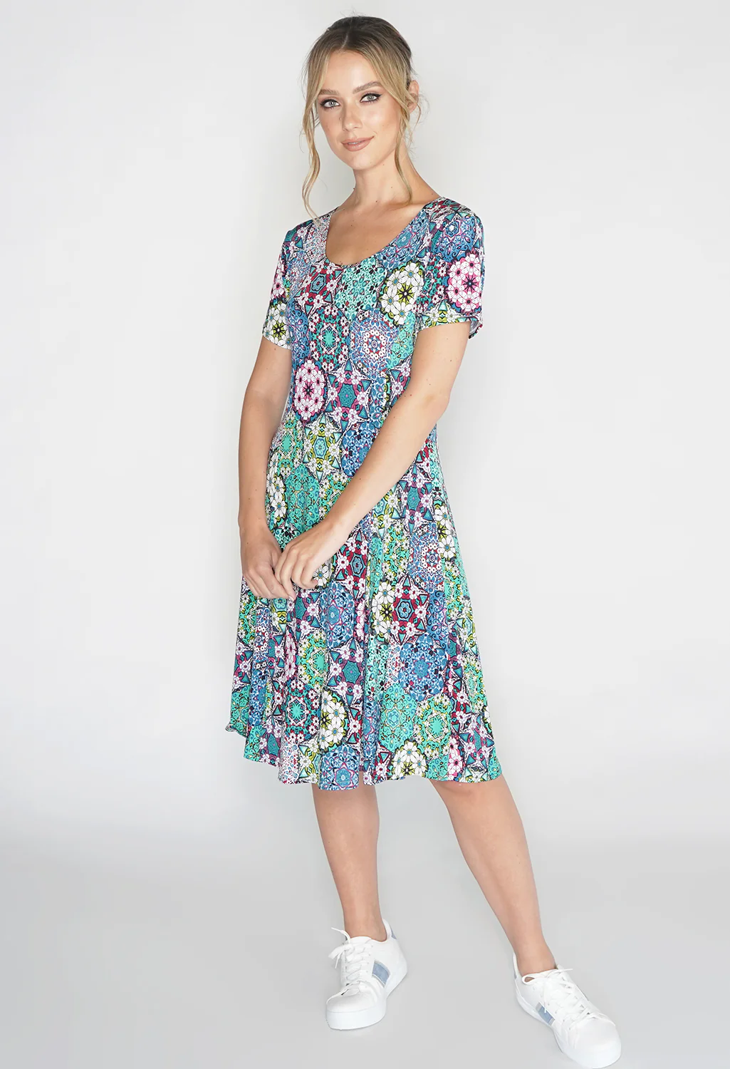 Paisley Print Swing Dress