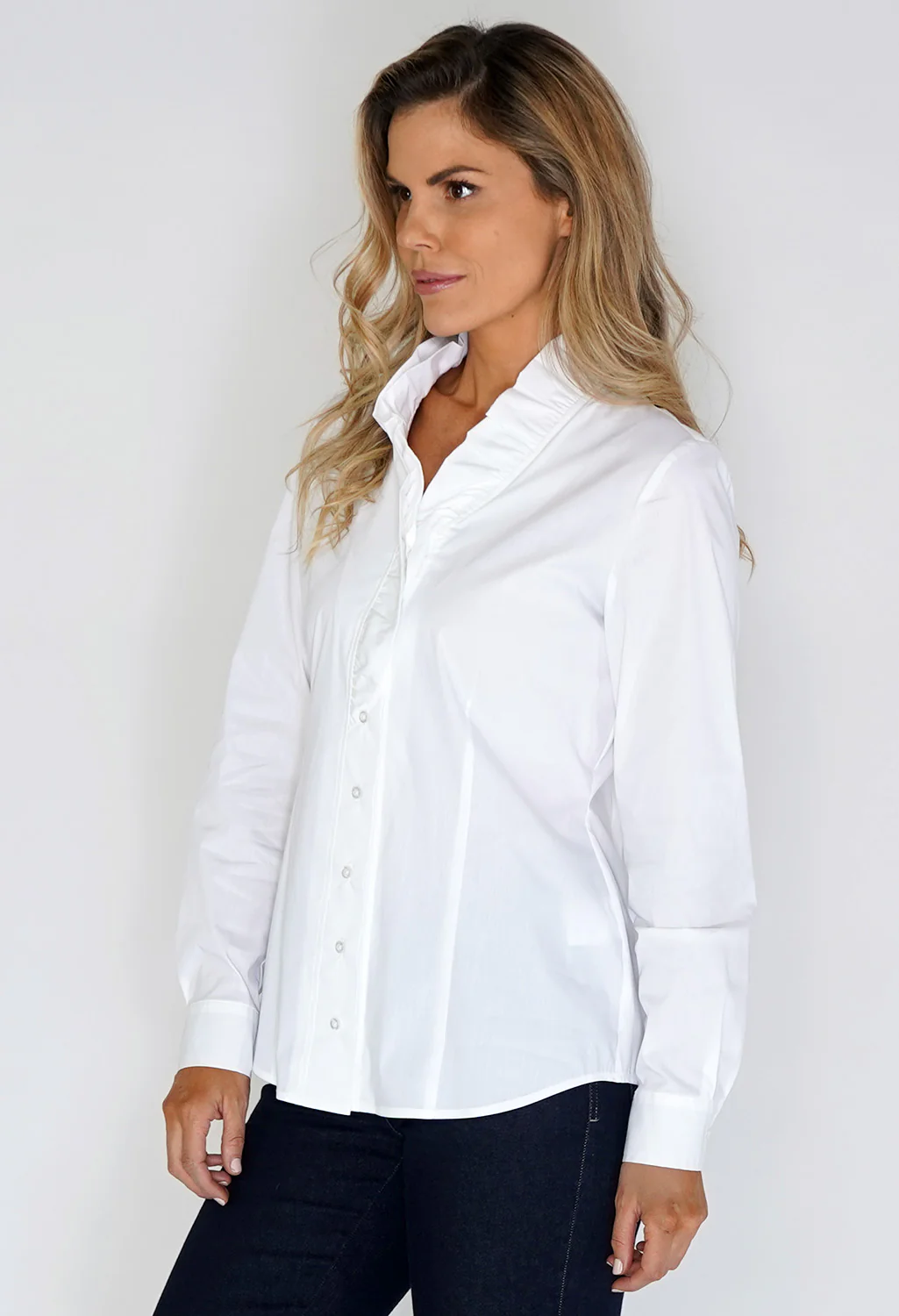 RUFFLE COLLAR SHIRT