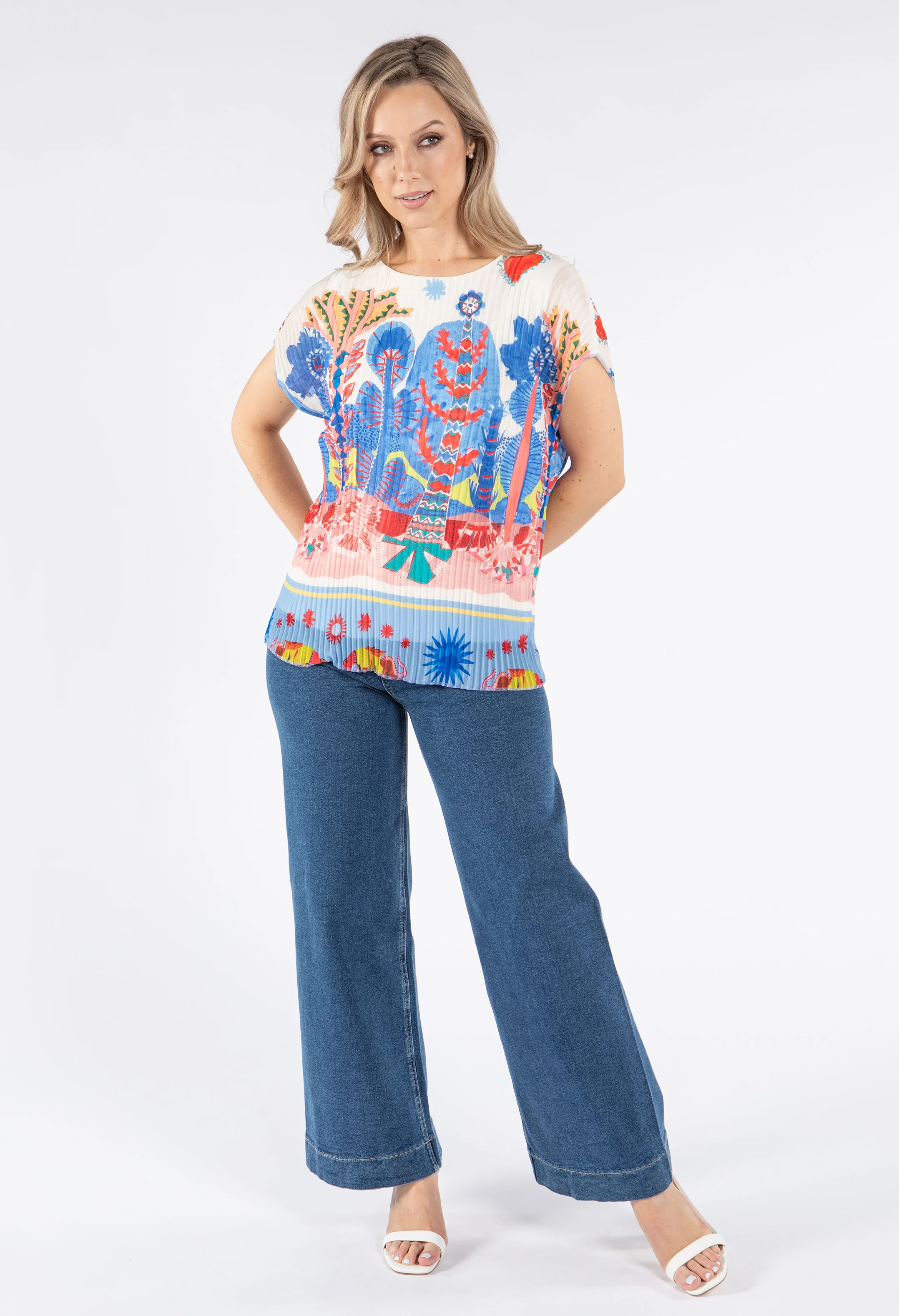 Plisse Pleated Top