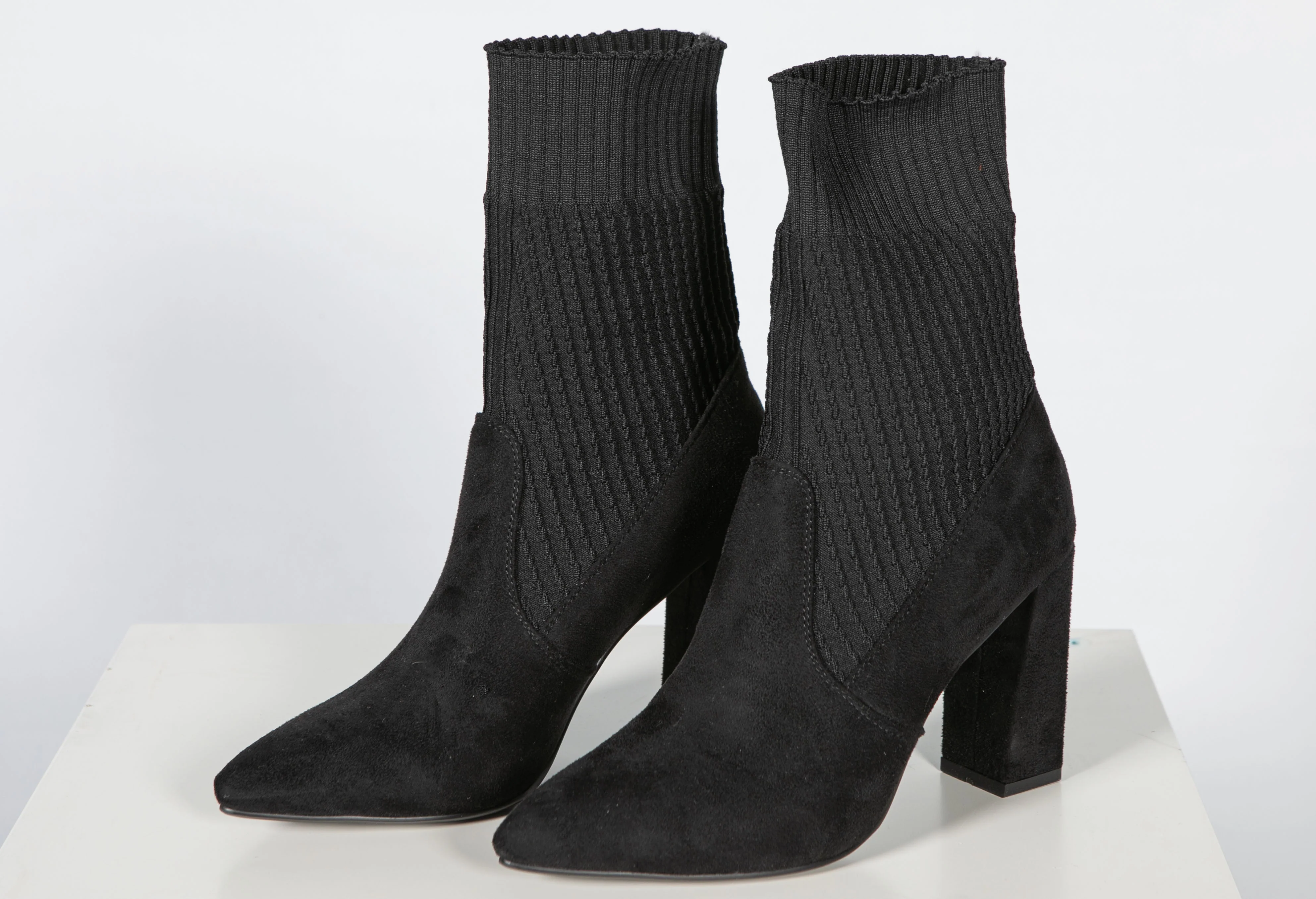 Sock Boot In Faux Suede