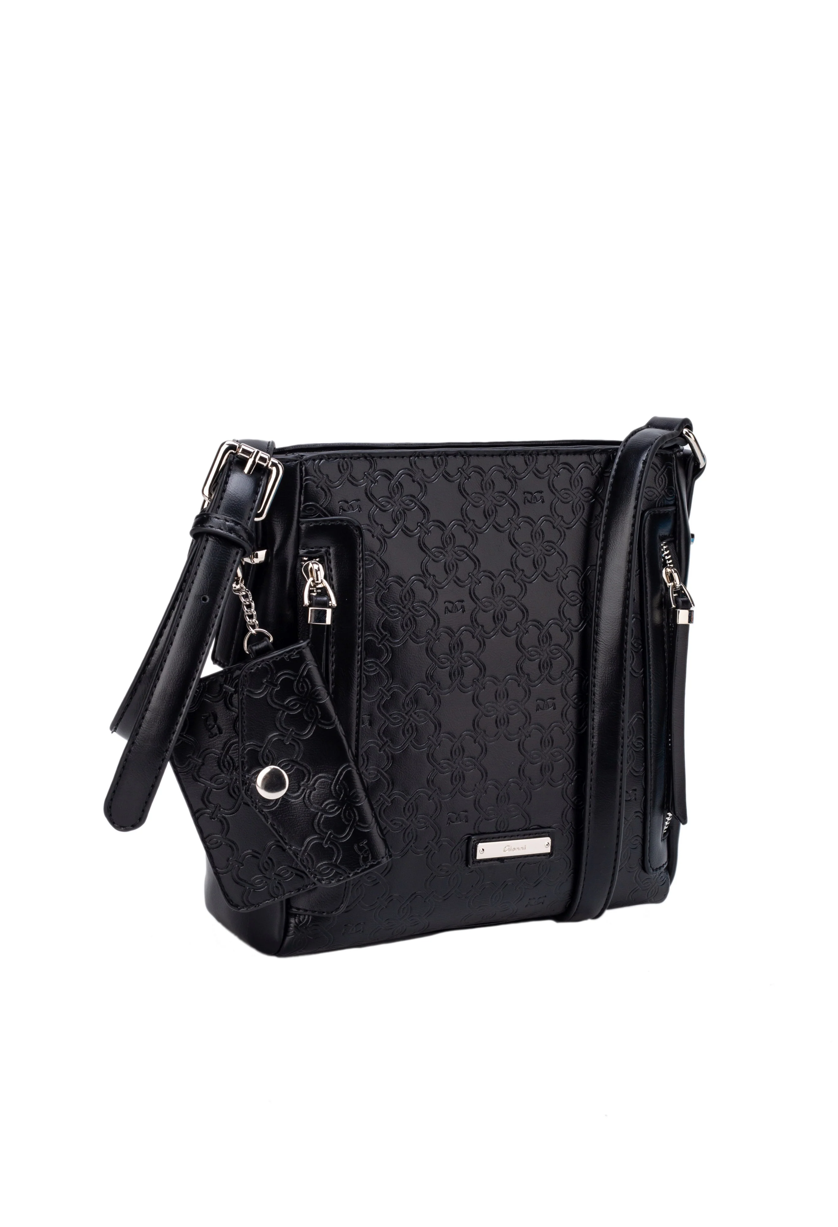 Ivory Embossed Xbody Bag