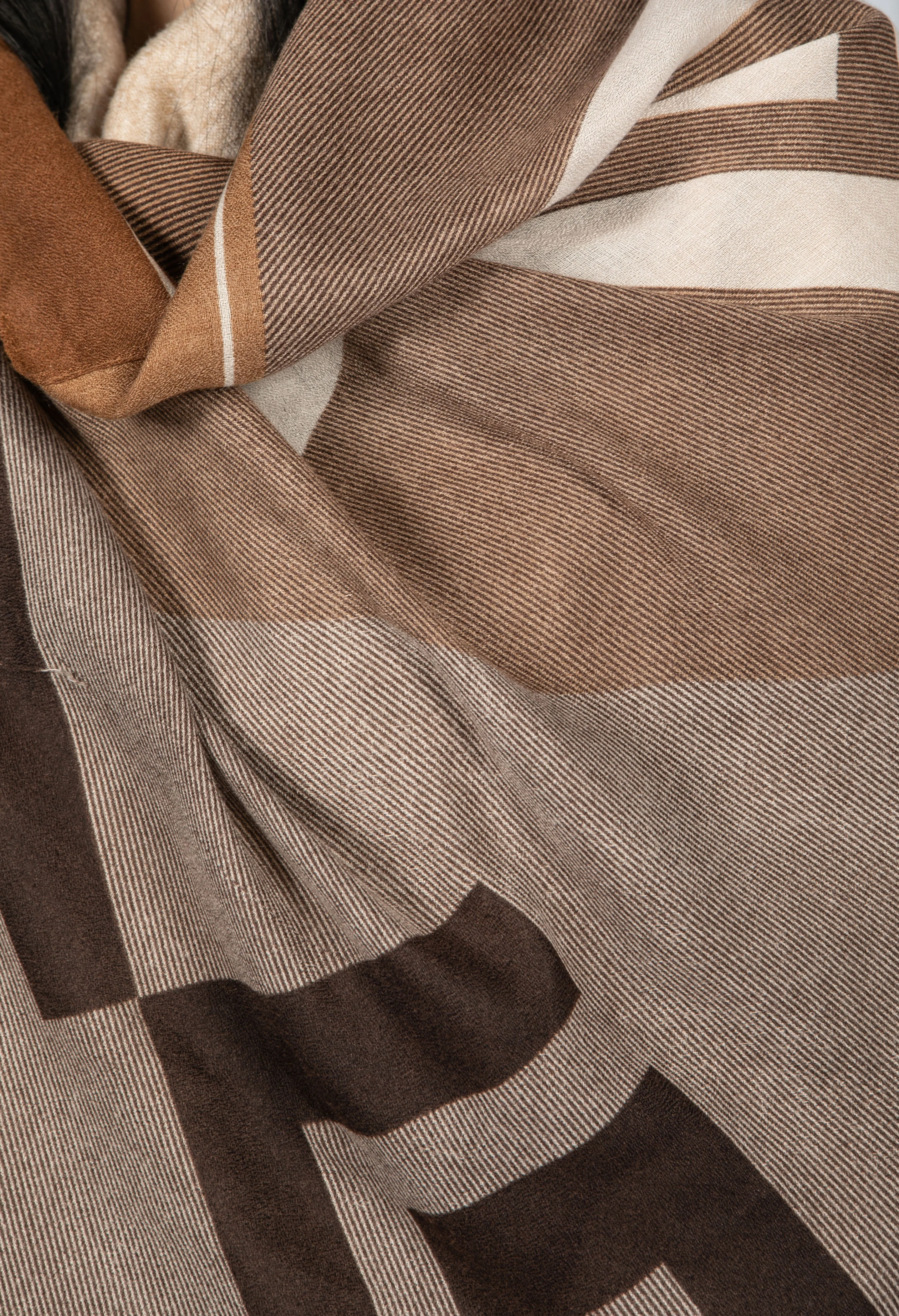 Taupe Geo Printed Scarf