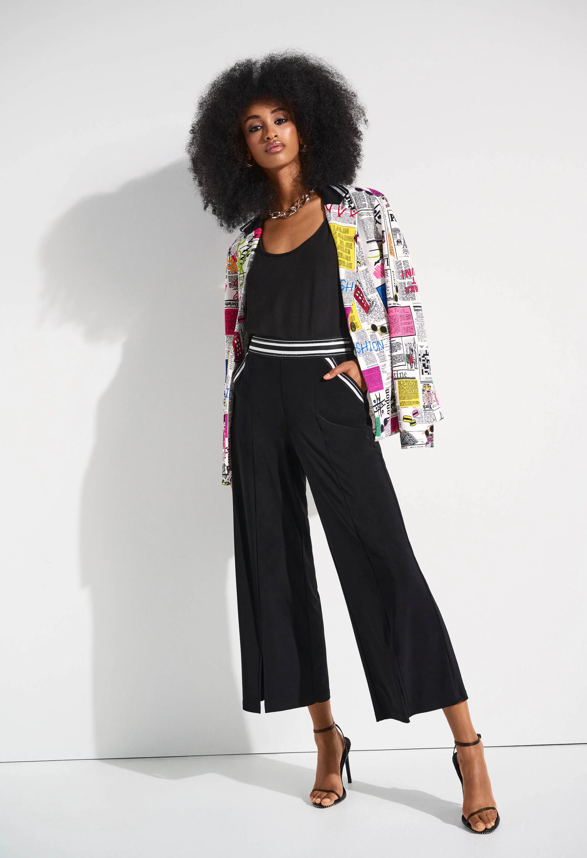 Button Closure Abstract Jacket