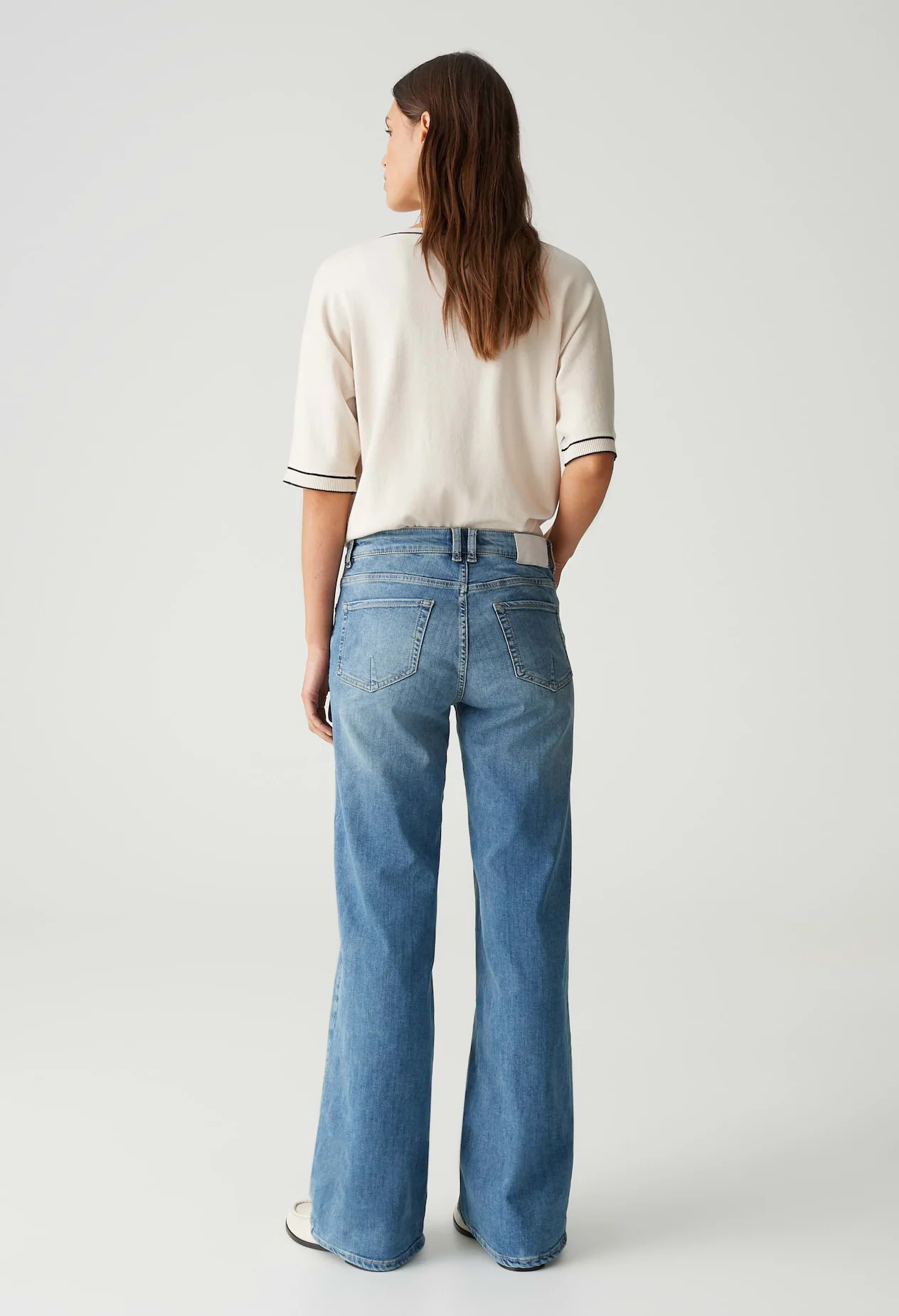 Melly Modern Mid Rise Wide Leg Jeans